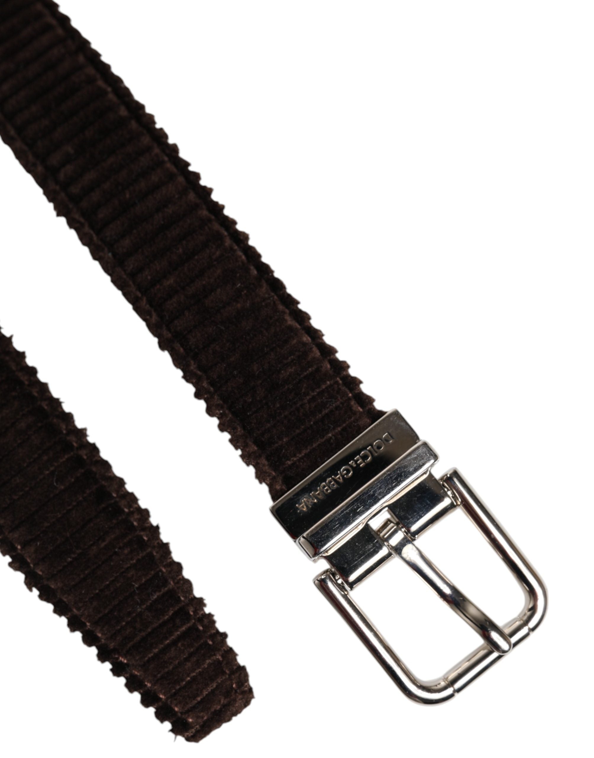 Dolce & Gabbana Velvet Ridged Belt - Timeless Luxury Accessory