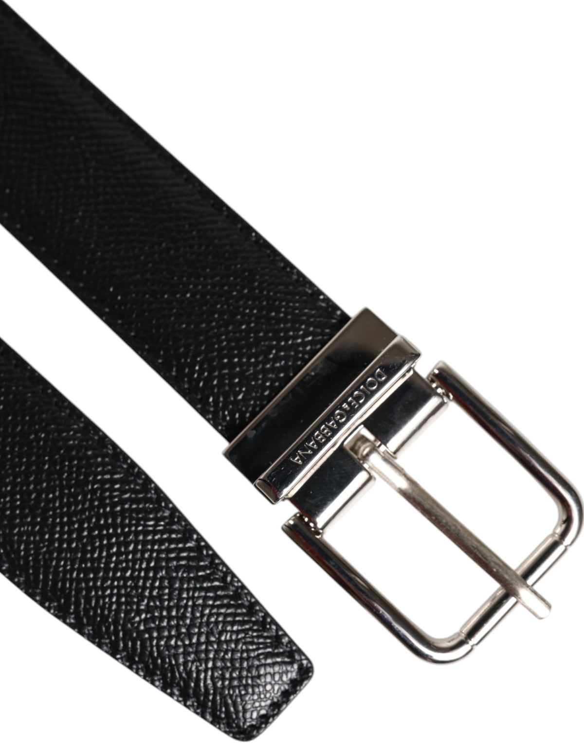 Dolce & Gabbana Black Calf Leather Classic Belt - Timeless Luxury