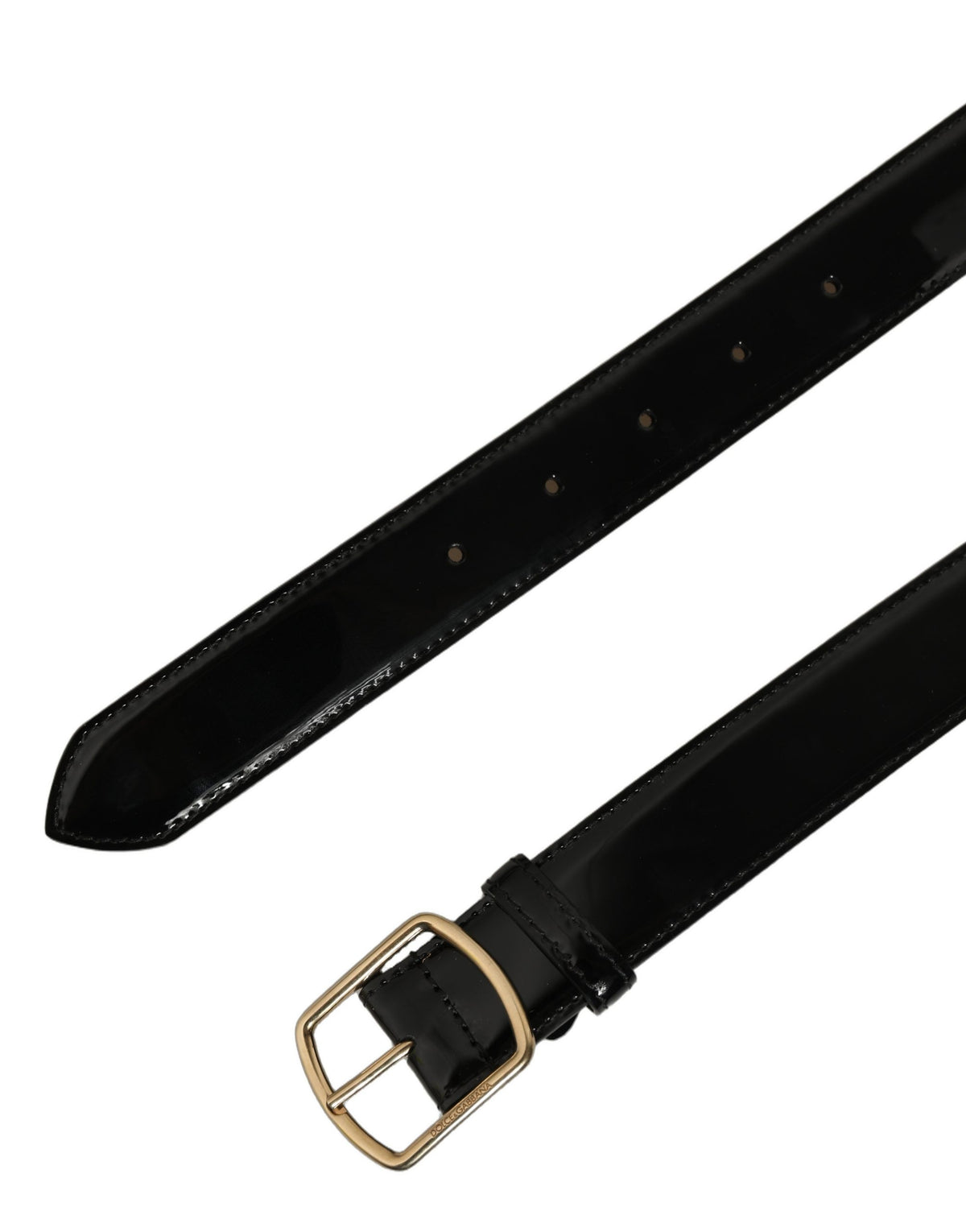 Dolce & Gabbana Black Patent Leather Belt - Timeless Luxury Accessory