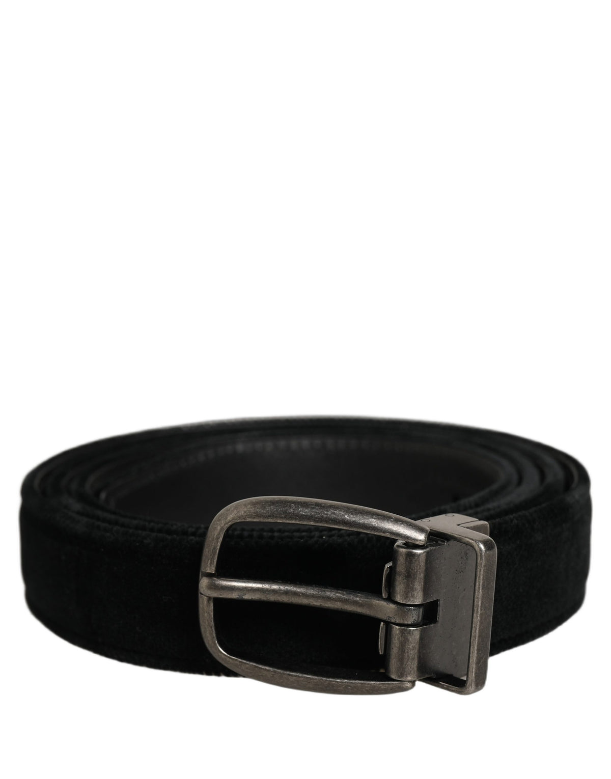 Dolce & Gabbana Classic Black Cotton Belt - Timeless Luxury Accessory