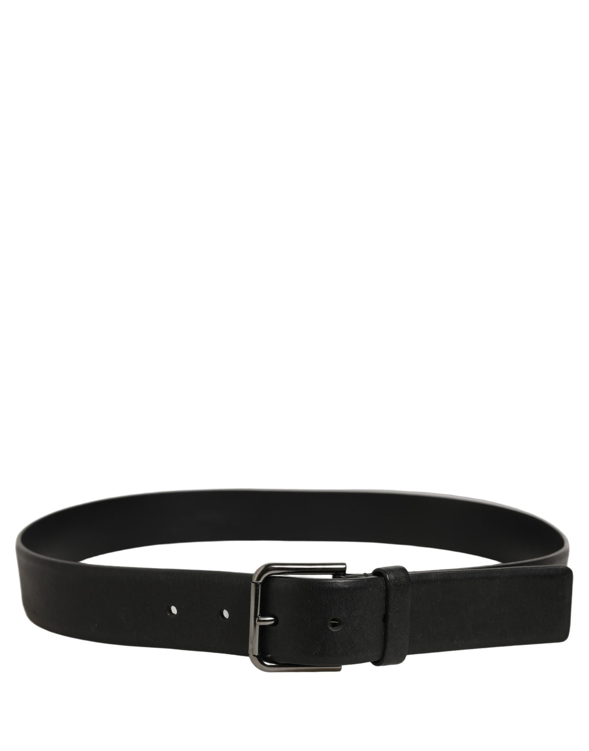 Dolce & Gabbana Black Calf Leather Classic Belt - Timeless Luxury