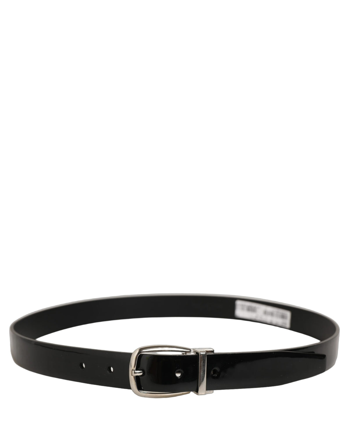 Dolce & Gabbana Black Leather Belt with Silver Buckle - Luxury Accessory