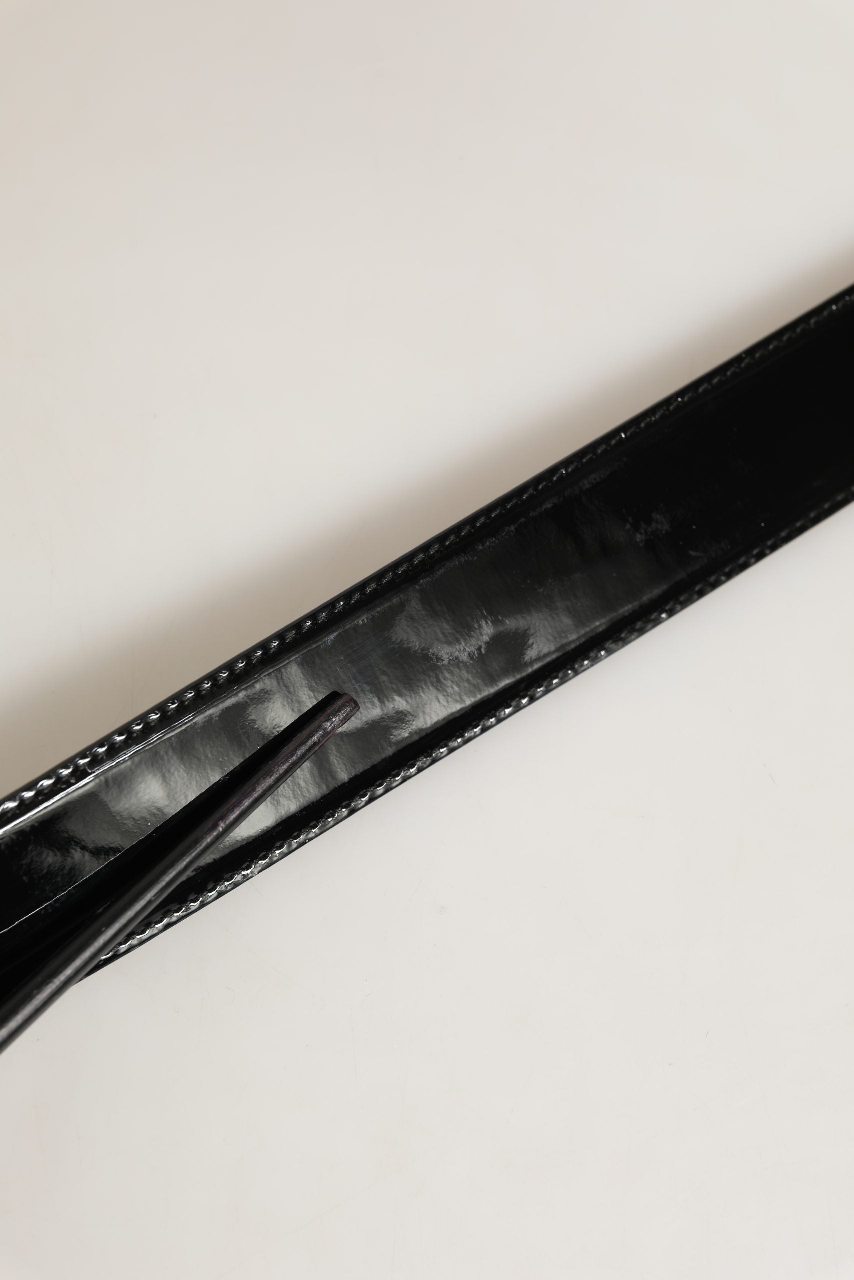 Dolce & Gabbana Black Patent Leather Belt - Timeless Luxury Accessory