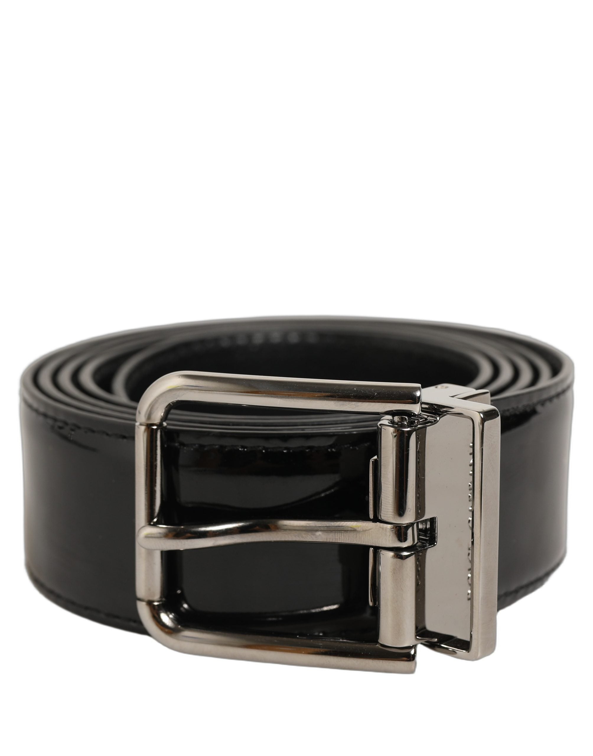 Dolce & Gabbana Black Patent Leather Belt - Exquisite Luxury Accessory