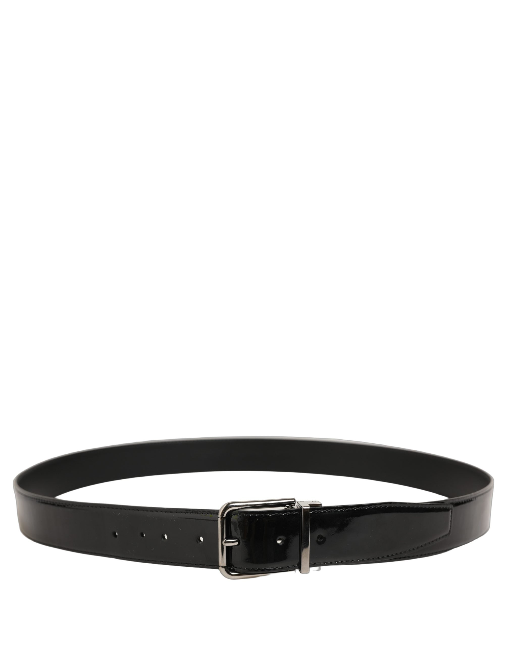 Dolce & Gabbana Black Patent Leather Belt - Timeless Luxury Accessory