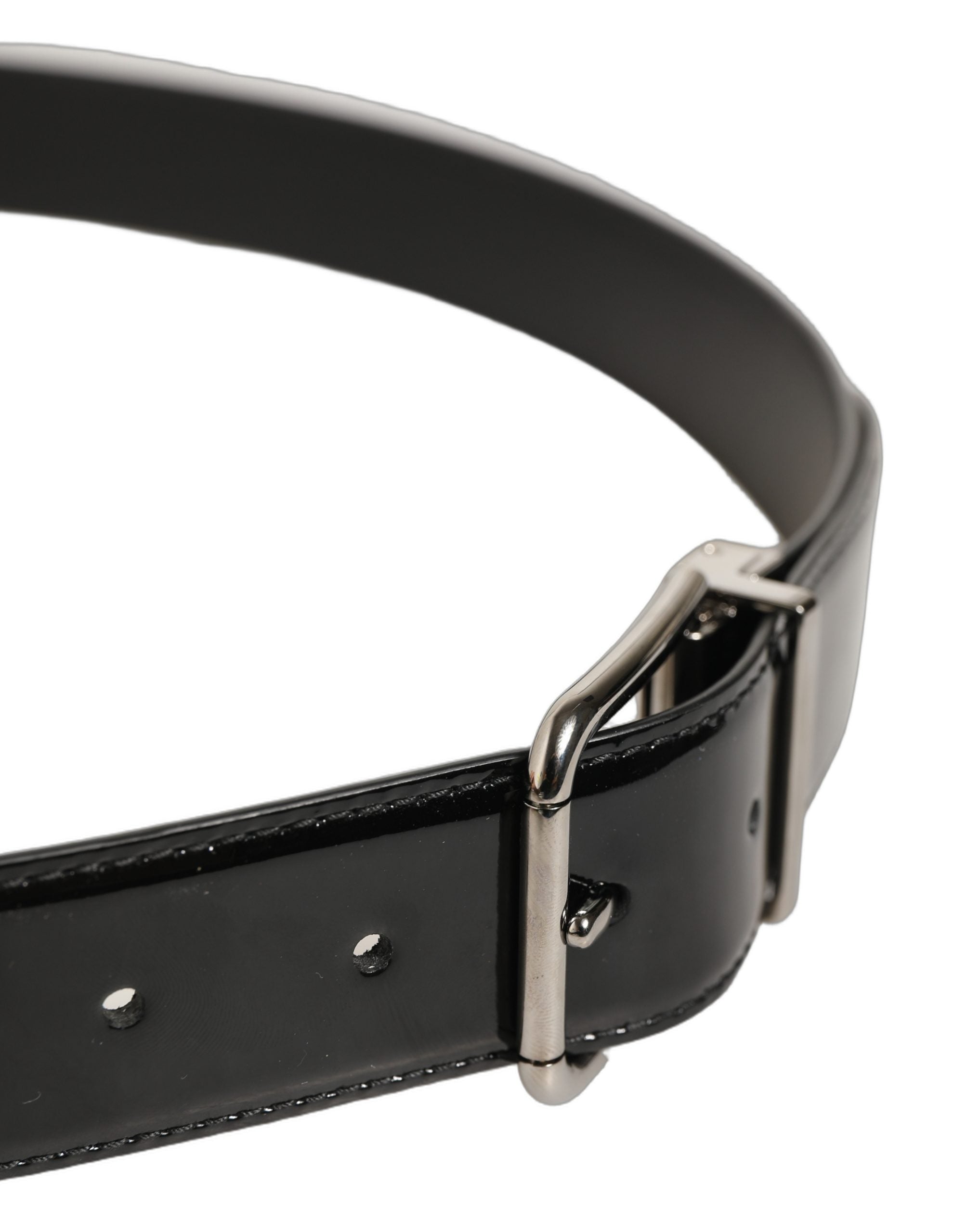Dolce & Gabbana Black Patent Leather Belt - Exquisite Luxury Accessory
