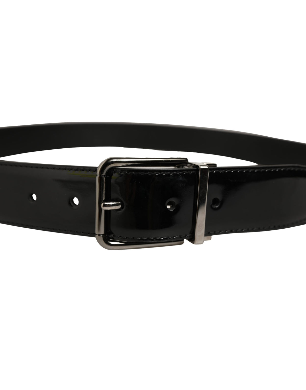 Dolce & Gabbana Black Patent Leather Belt - Timeless Luxury Accessory