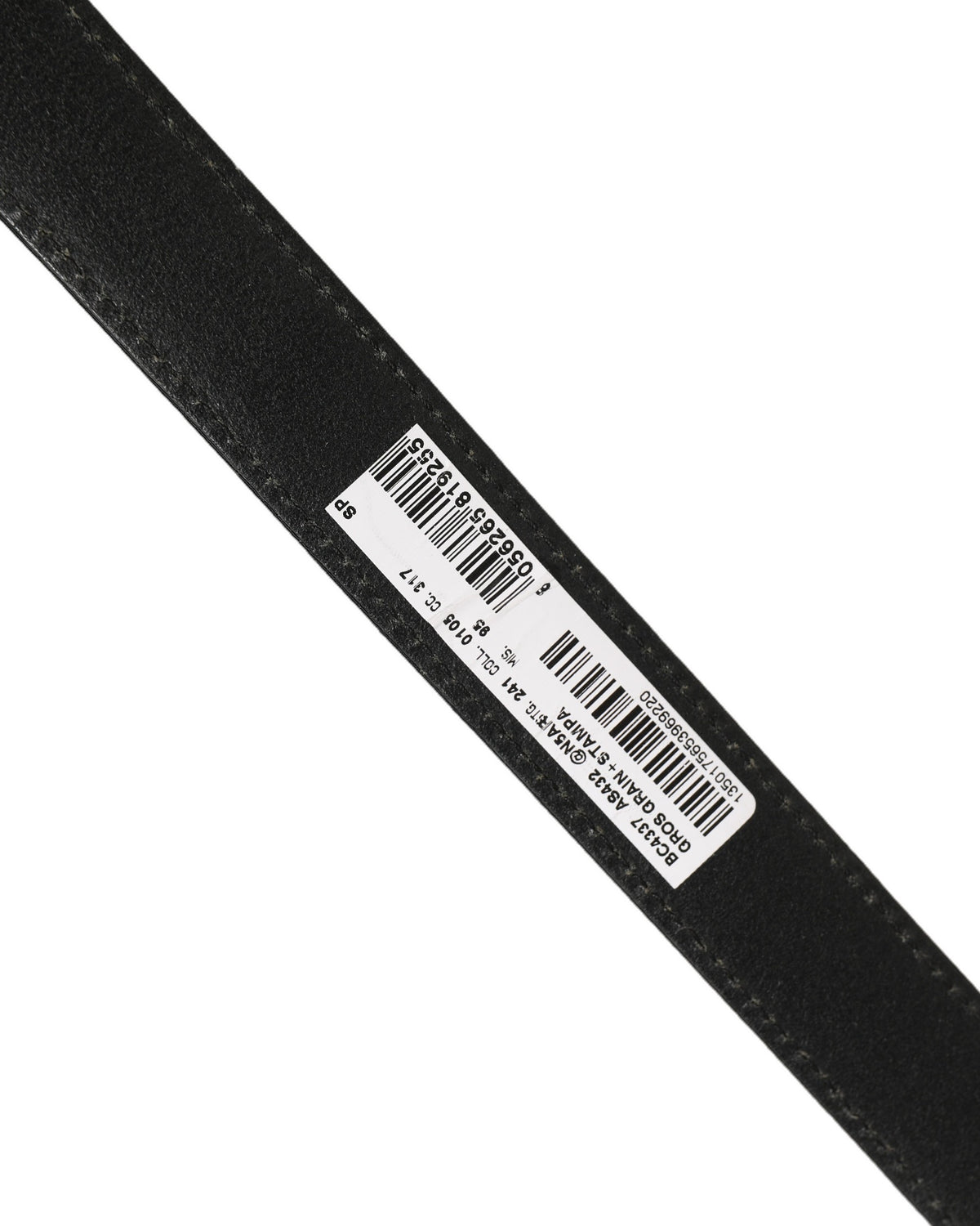 Dolce & Gabbana Black Fabric Leather Barcode Belt - Luxury Statement