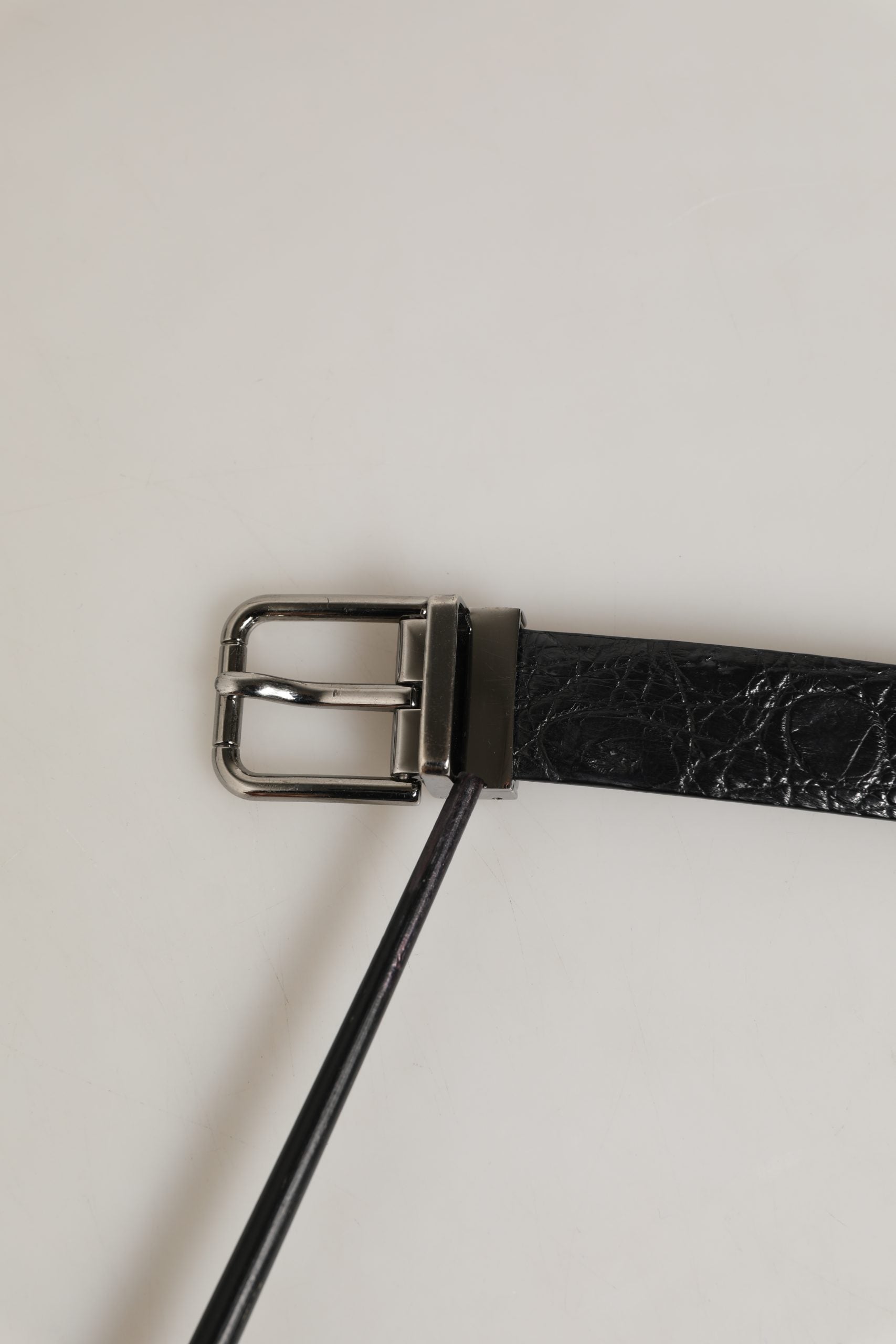 Dolce & Gabbana Black Leather Buckle Belt - Timeless Luxury Accessory