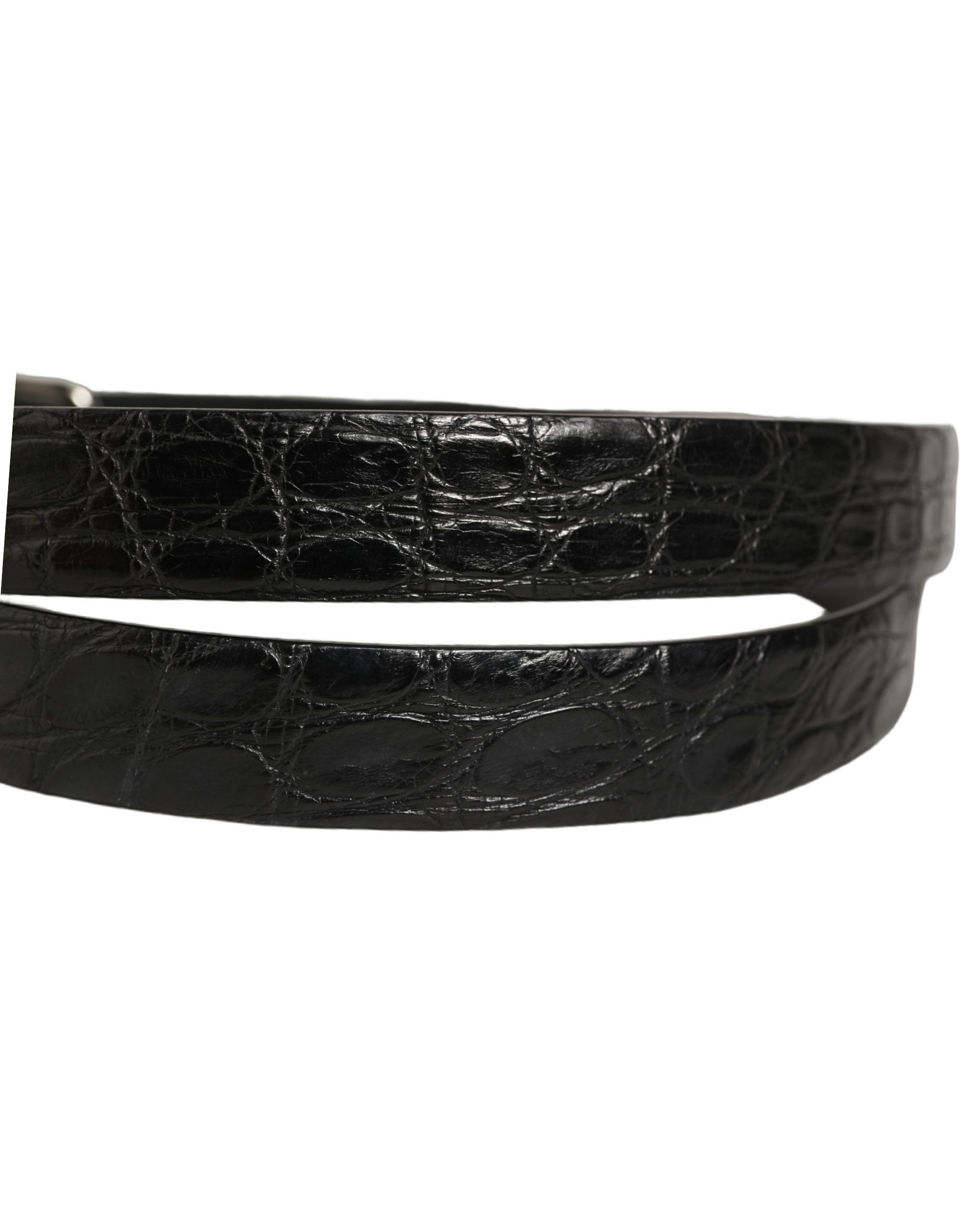 Dolce & Gabbana Black Leather Buckle Belt - Timeless Luxury Accessory