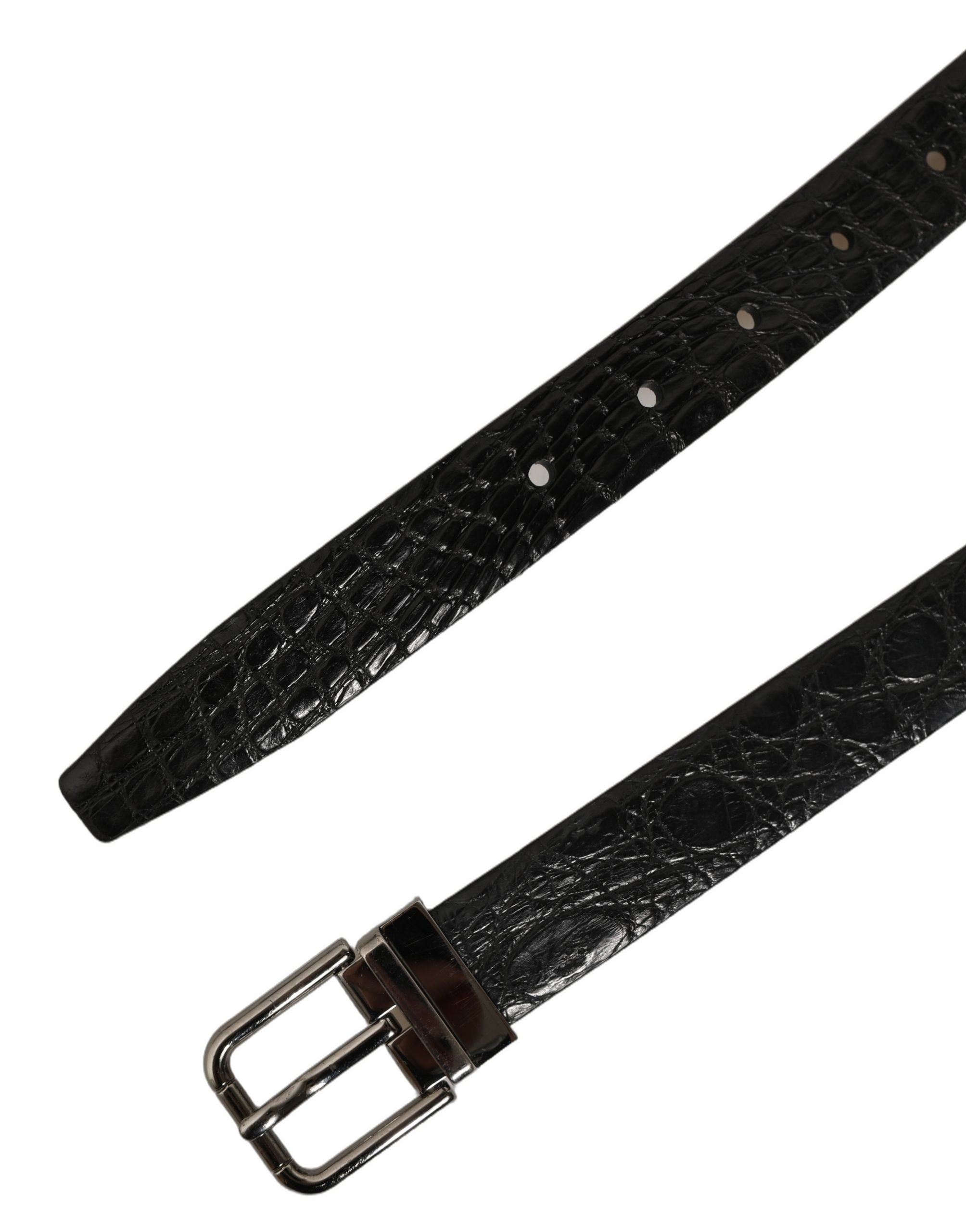 Dolce & Gabbana Black Leather Buckle Belt - Timeless Luxury