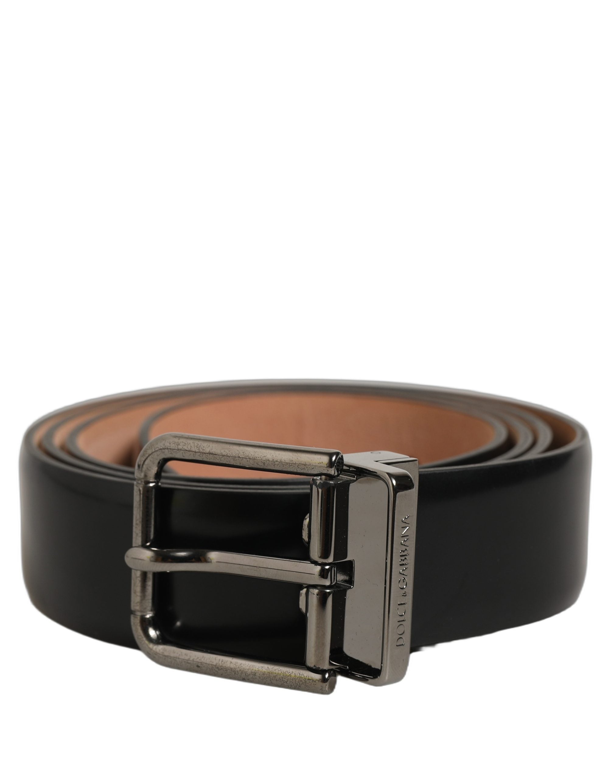 Dolce & Gabbana Black Calf Leather Belt - Timeless Luxury Accessory