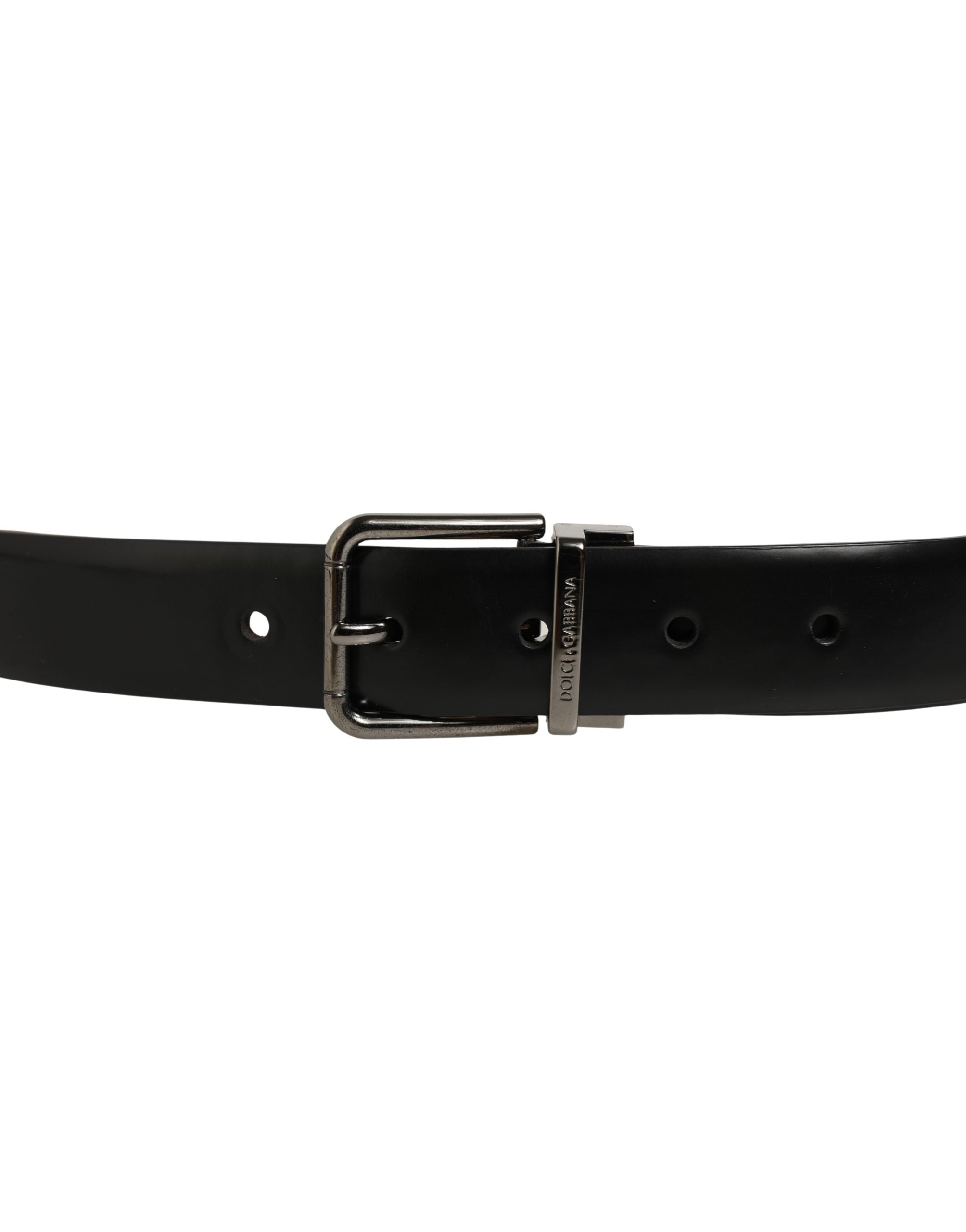 Dolce & Gabbana Black Calf Leather Belt - Timeless Luxury Accessory