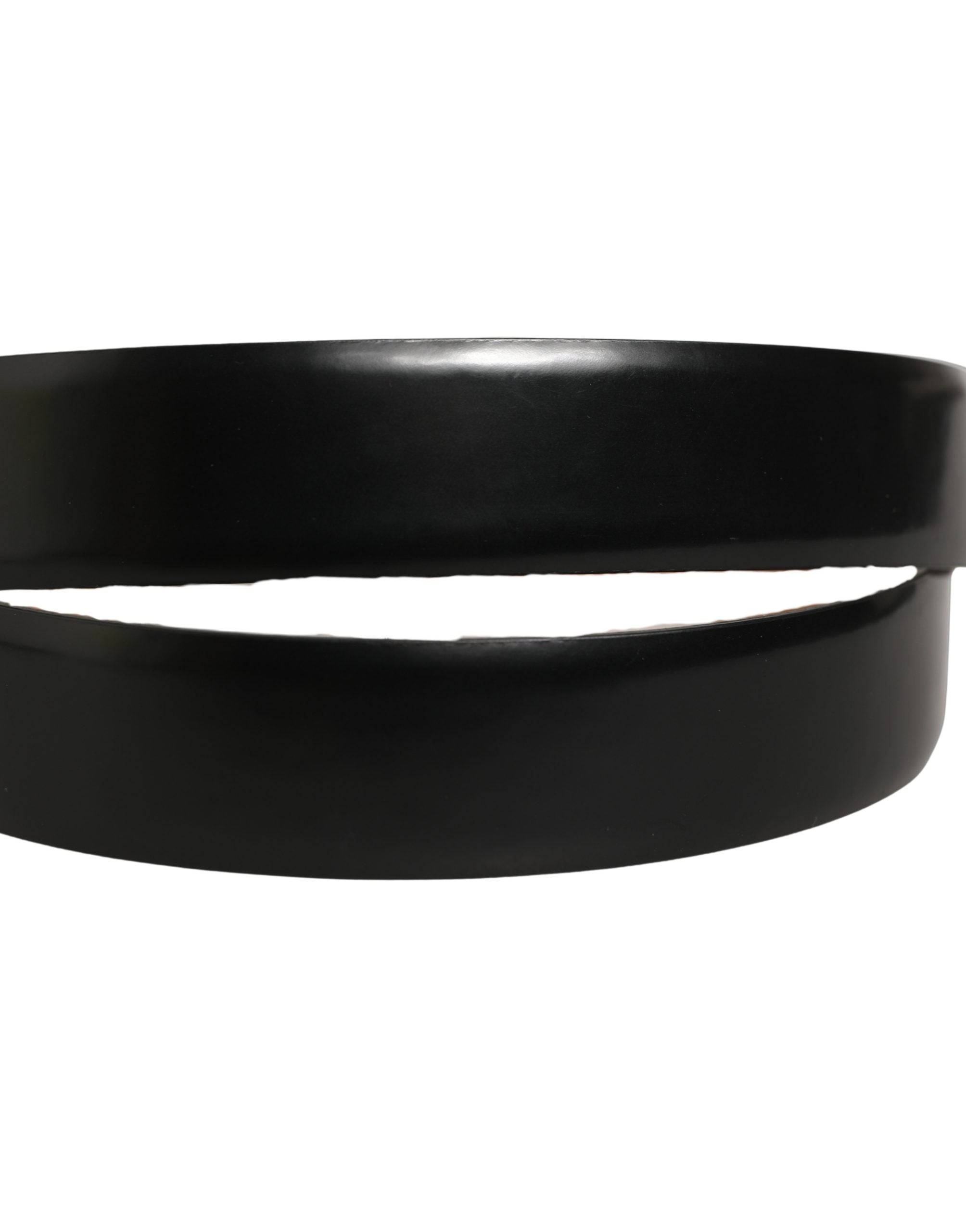 Dolce & Gabbana Black Calf Leather Belt - Timeless Luxury Accessory