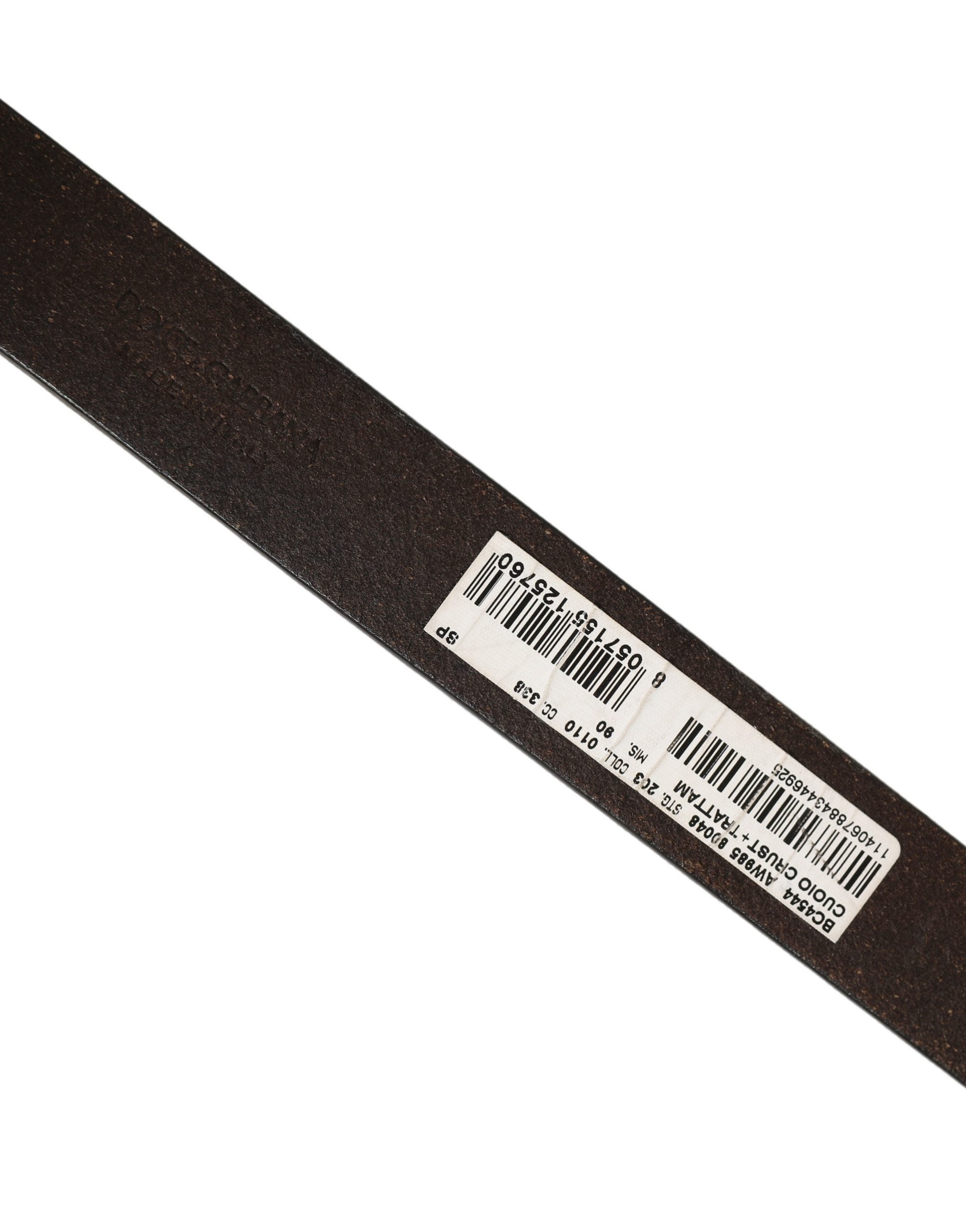 Dolce & Gabbana Brown Leather Belt - Timeless Luxury Accessory