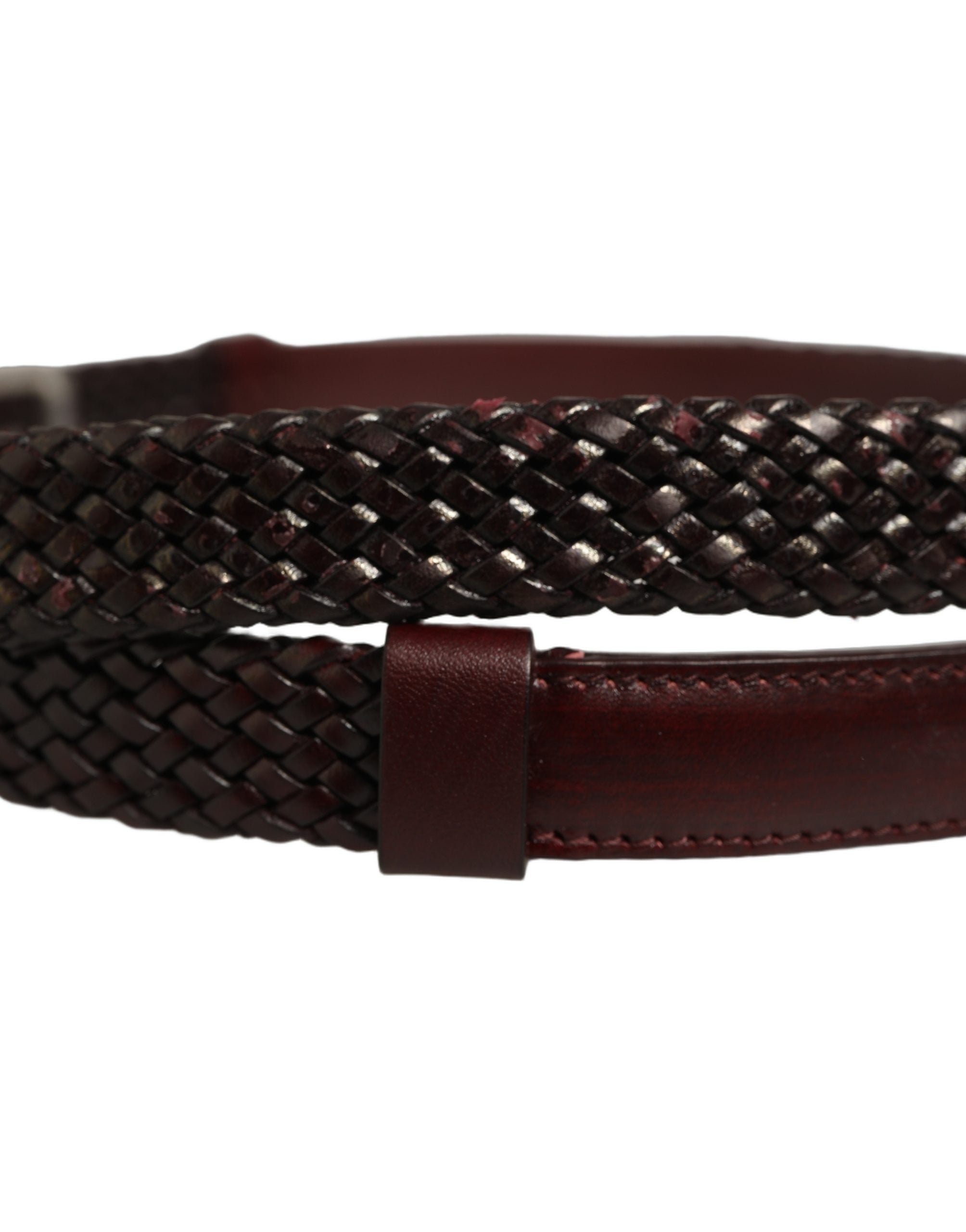 Dolce & Gabbana Woven Leather Belt - Timeless Luxury Accessory