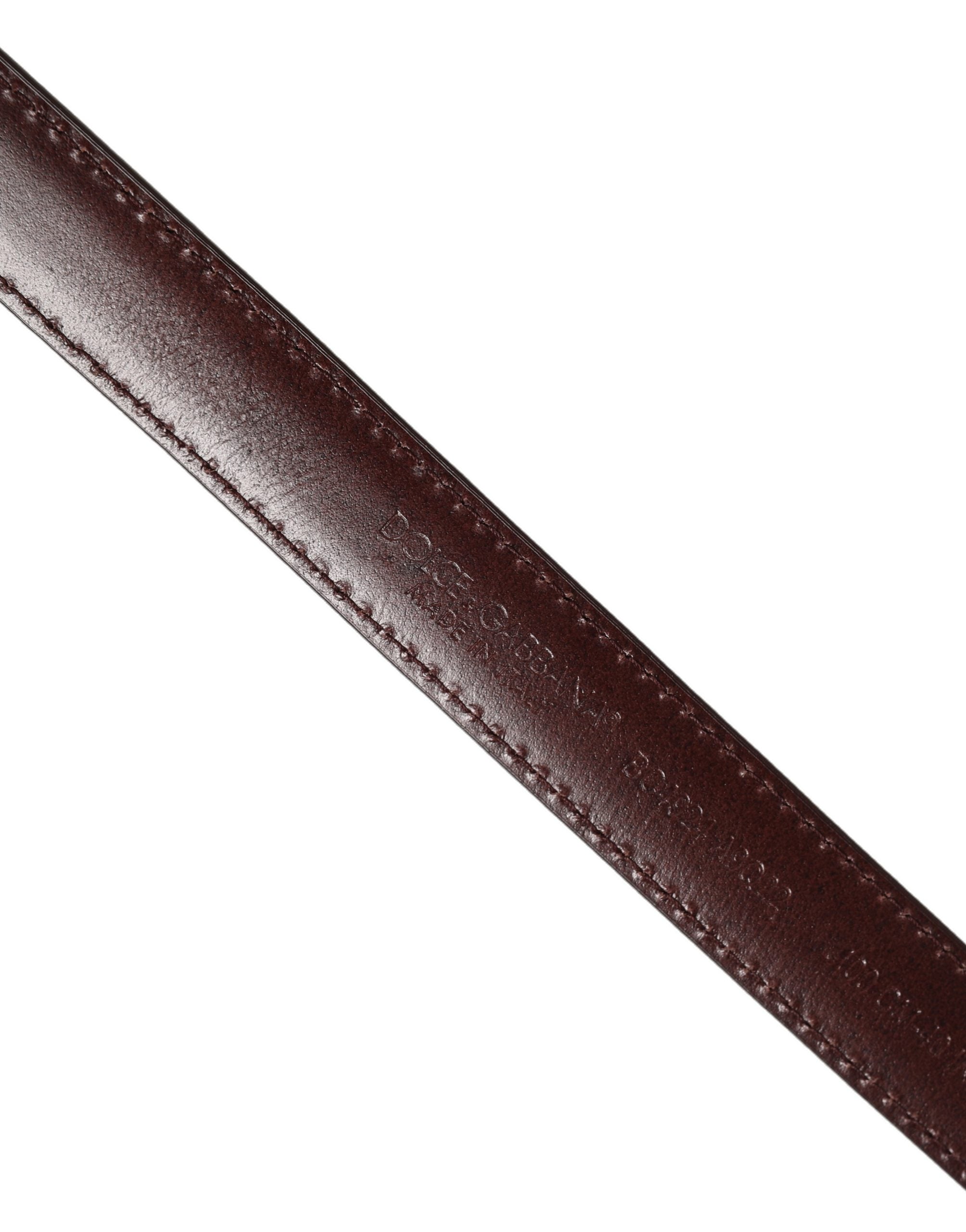 Dolce & Gabbana Dark Brown Woven Leather Belt - Timeless Luxury