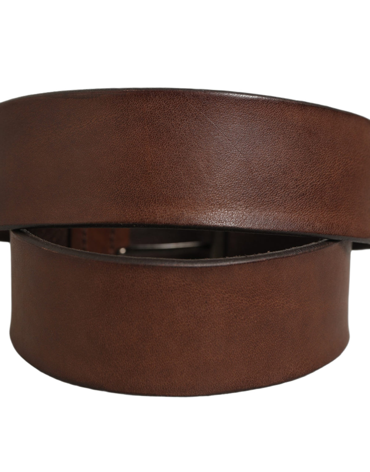 Dolce & Gabbana Brown Leather Double Prong Belt - Timeless Luxury