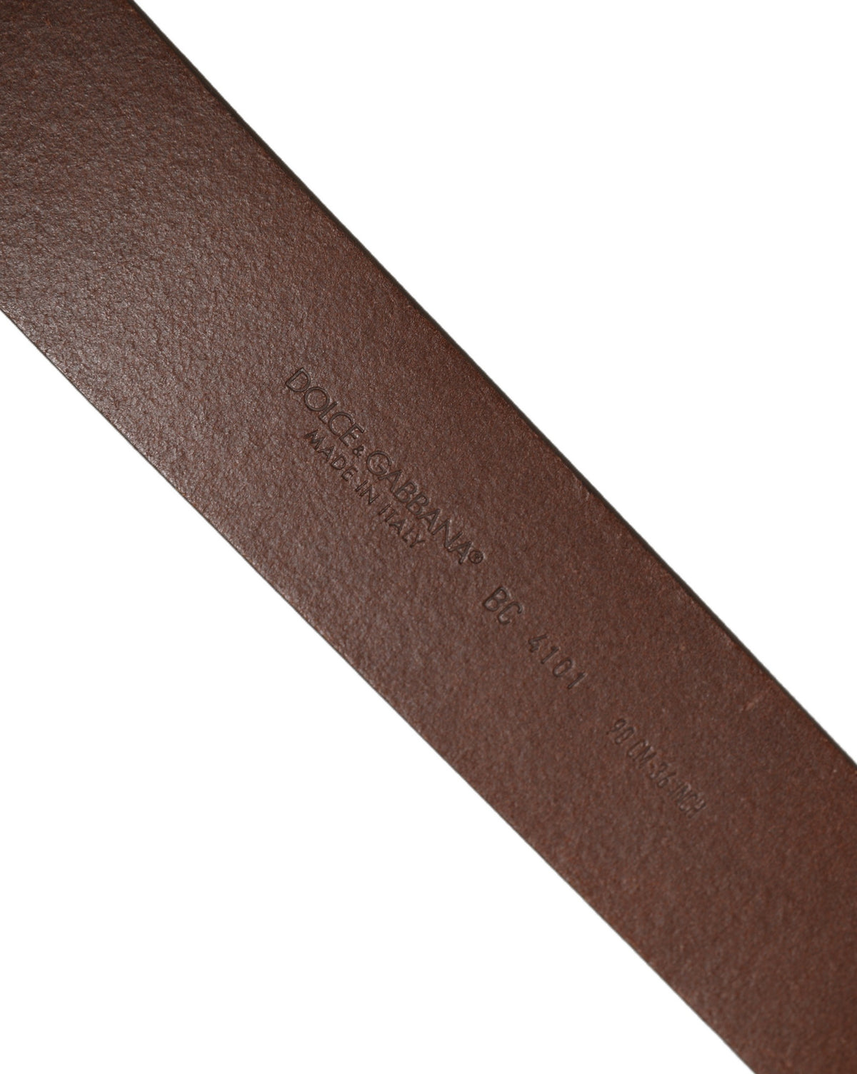 Dolce & Gabbana Brown Leather Bee Accent Buckle Belt