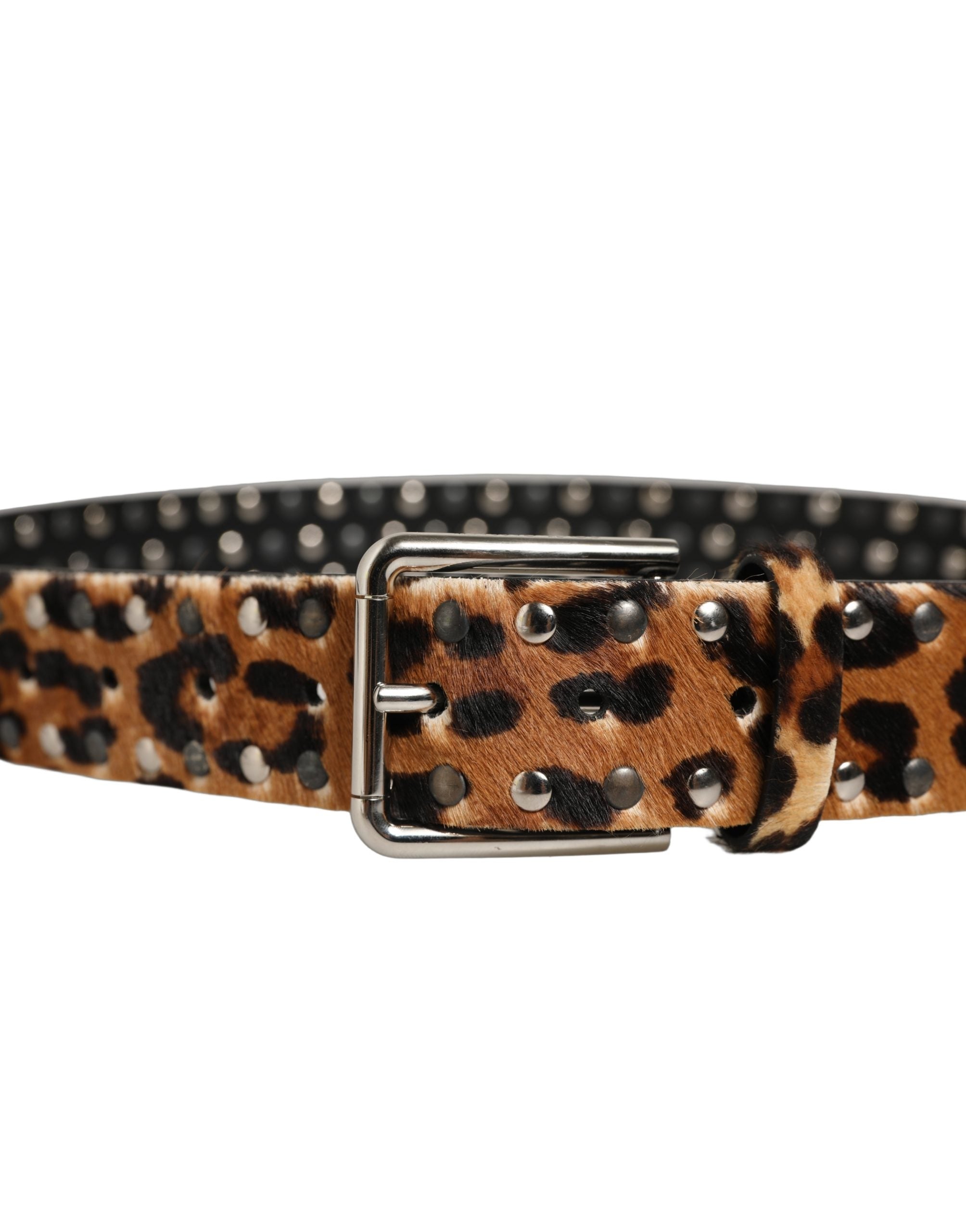 Dolce & Gabbana Leopard Calf Hair Belt - Timeless Luxury Accessory