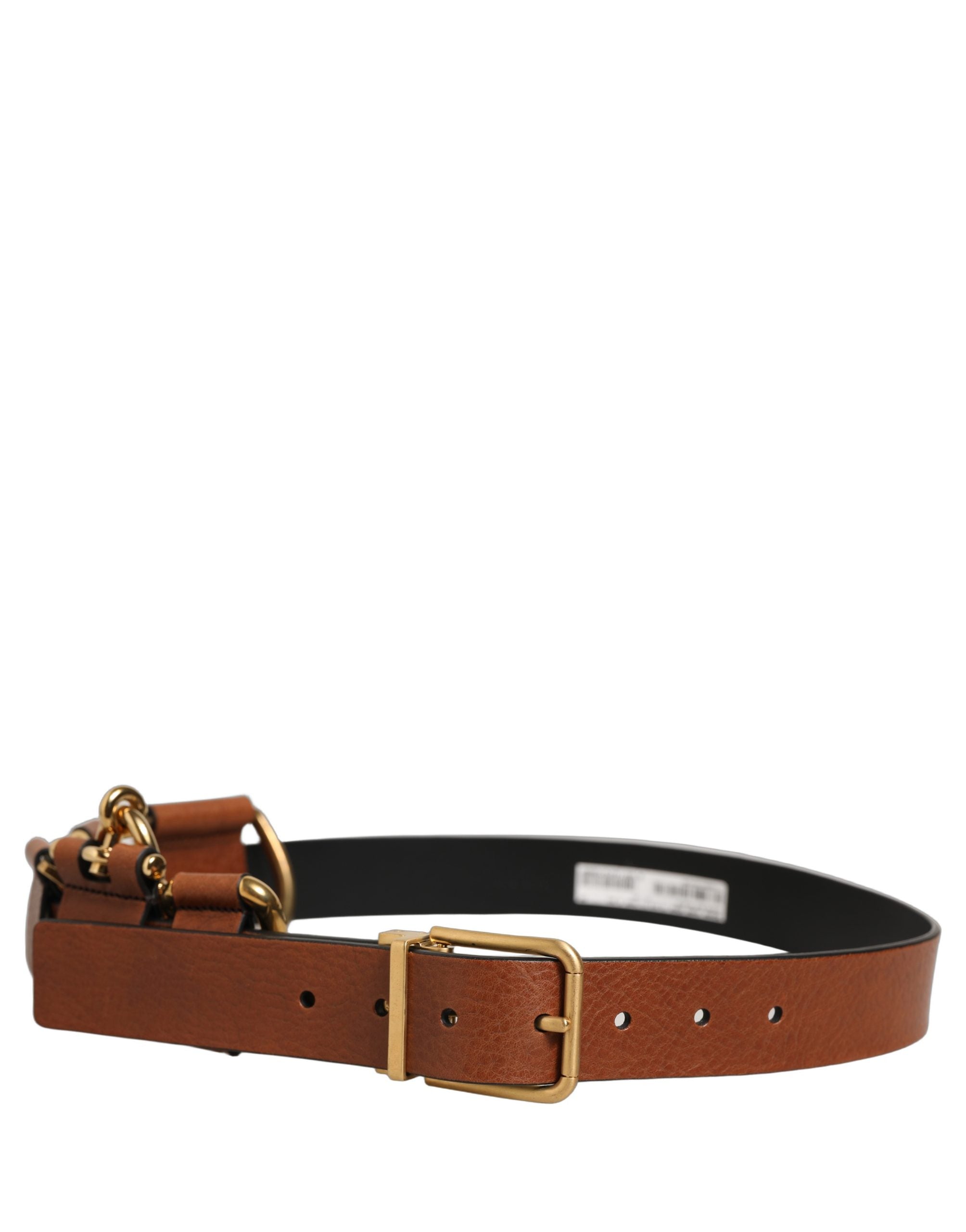 Dolce & Gabbana Brown Leather Buckle Belt - Timeless Luxury Accessory