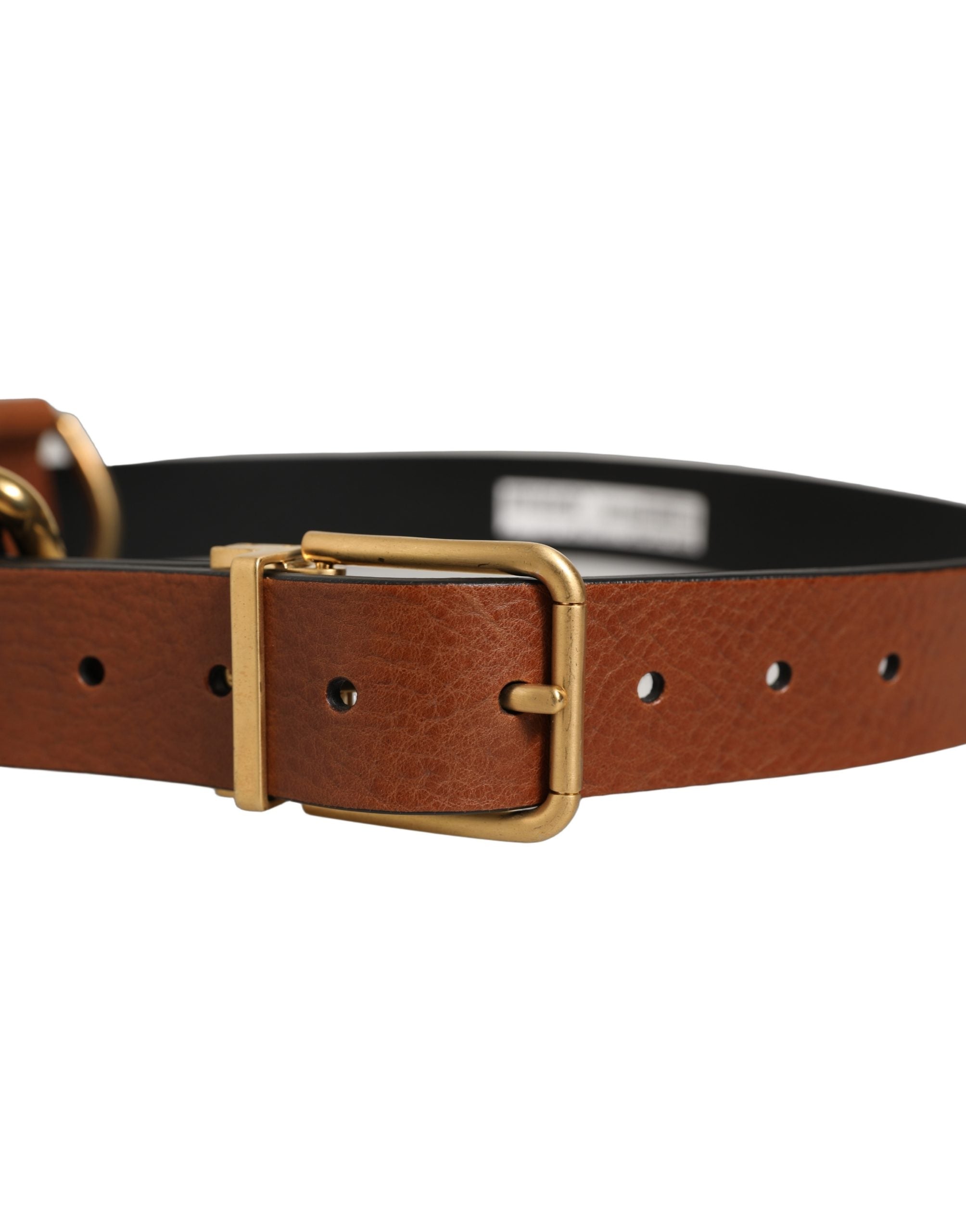Dolce & Gabbana Brown Leather Buckle Belt - Timeless Luxury