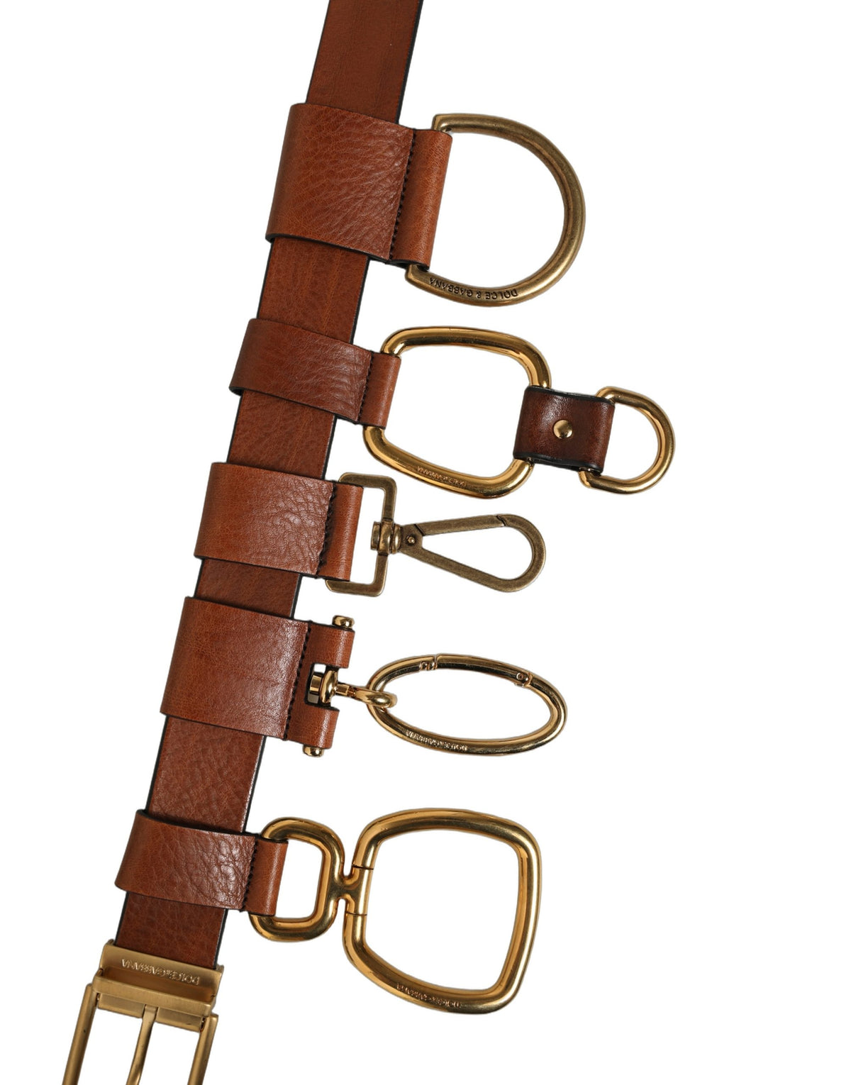 Dolce & Gabbana Brown Leather Buckle Belt - Timeless Luxury Accessory