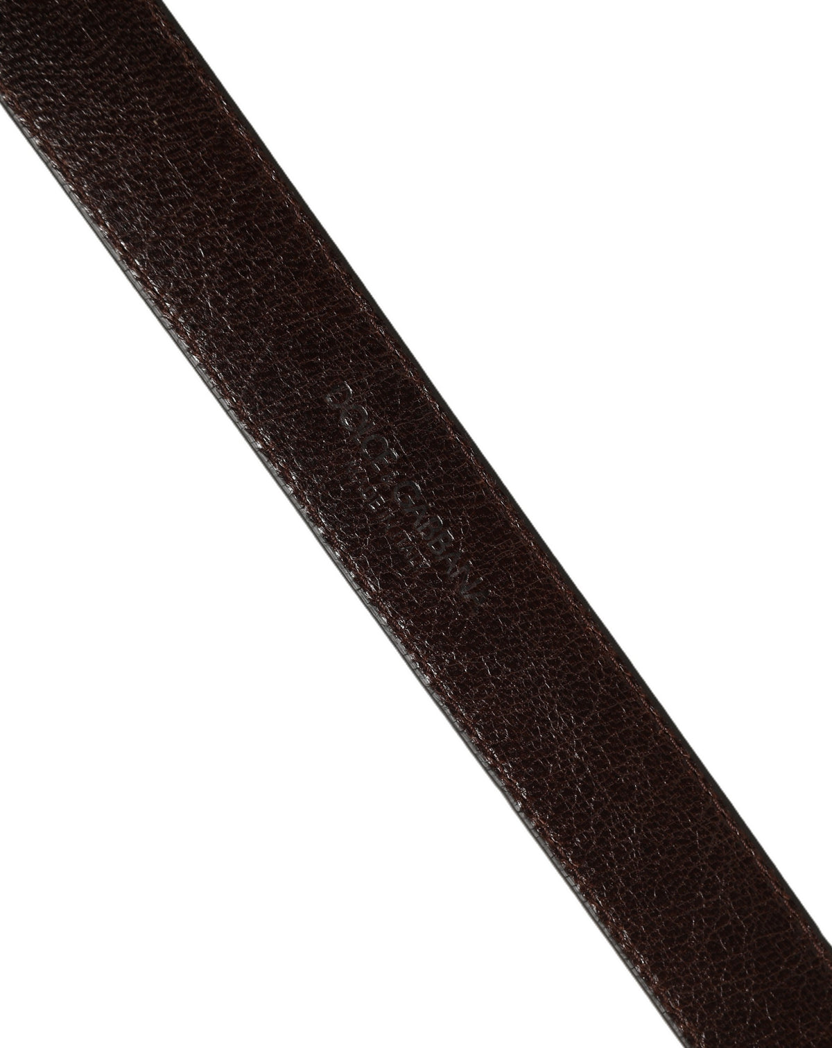 Dolce & Gabbana Brown Leather Belt with Gold Tone Buckle