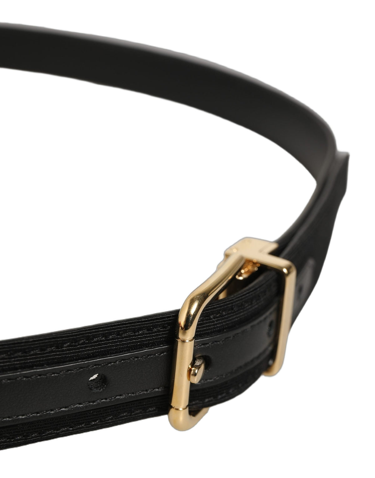 Dolce & Gabbana Black Canvas Leather Belt - Timeless Luxury Accessory