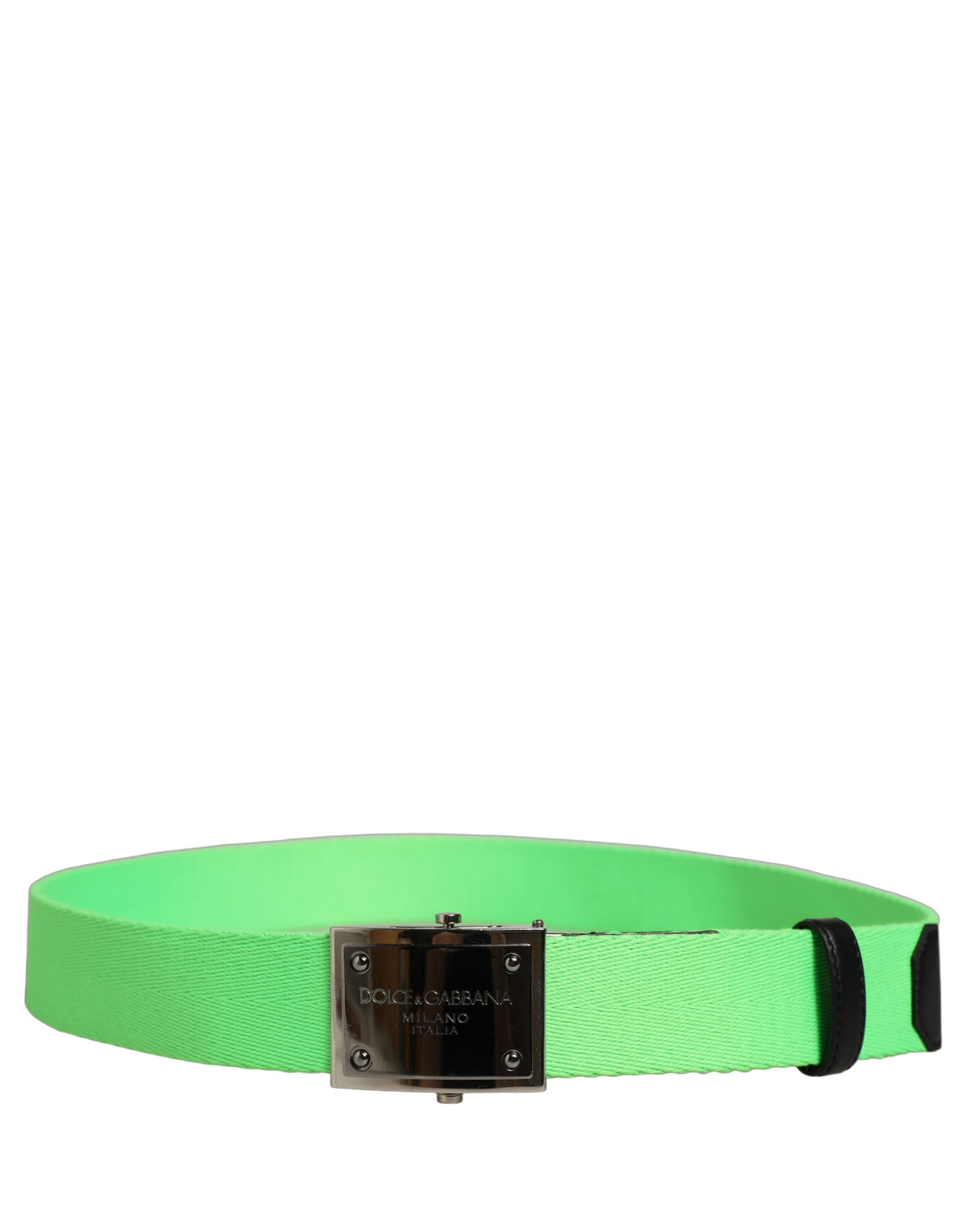 Dolce & Gabbana Green Canvas Belt - Exquisite Luxury Accessory