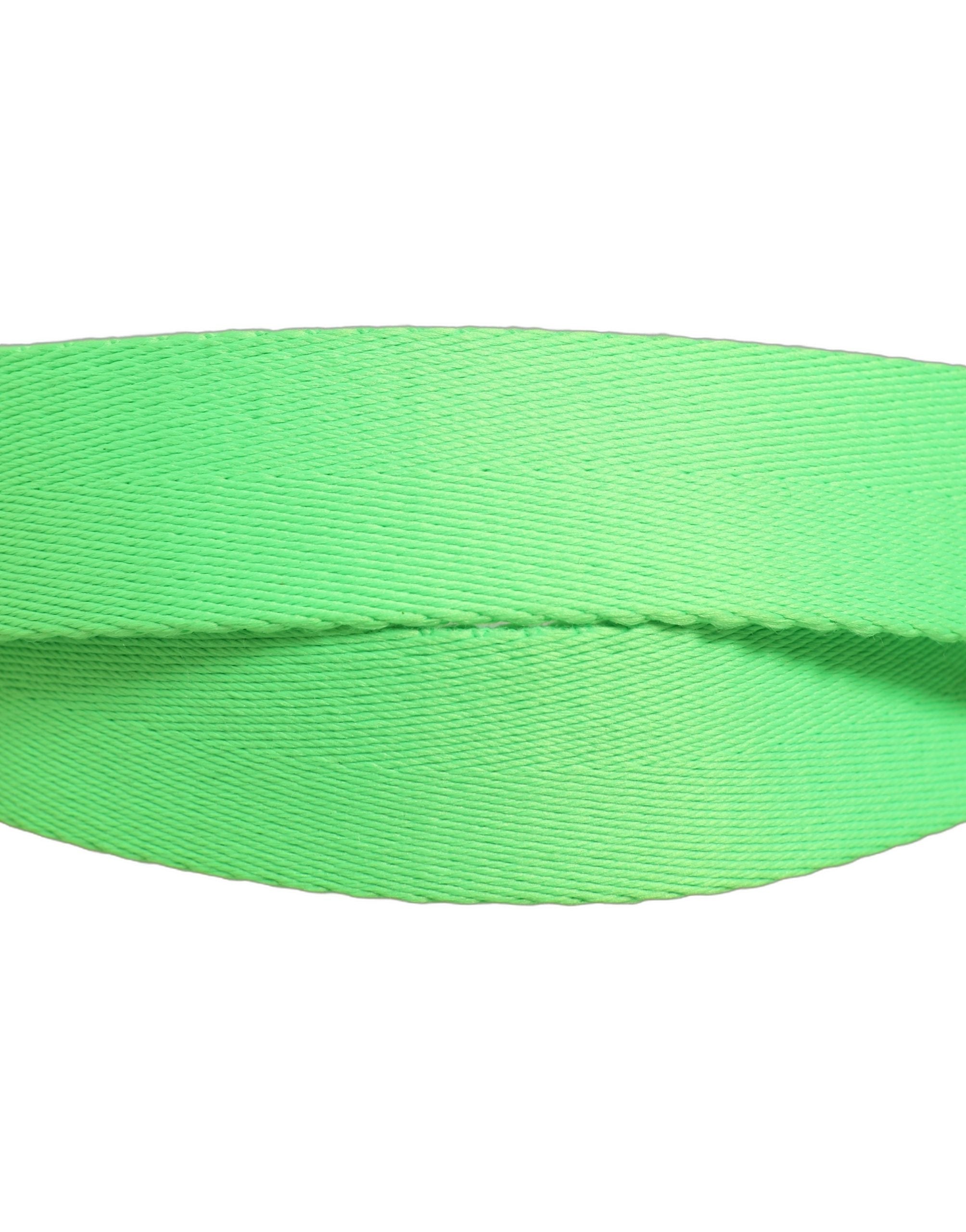 Dolce & Gabbana Neon Green Canvas Belt - Exquisite Luxury Accessory