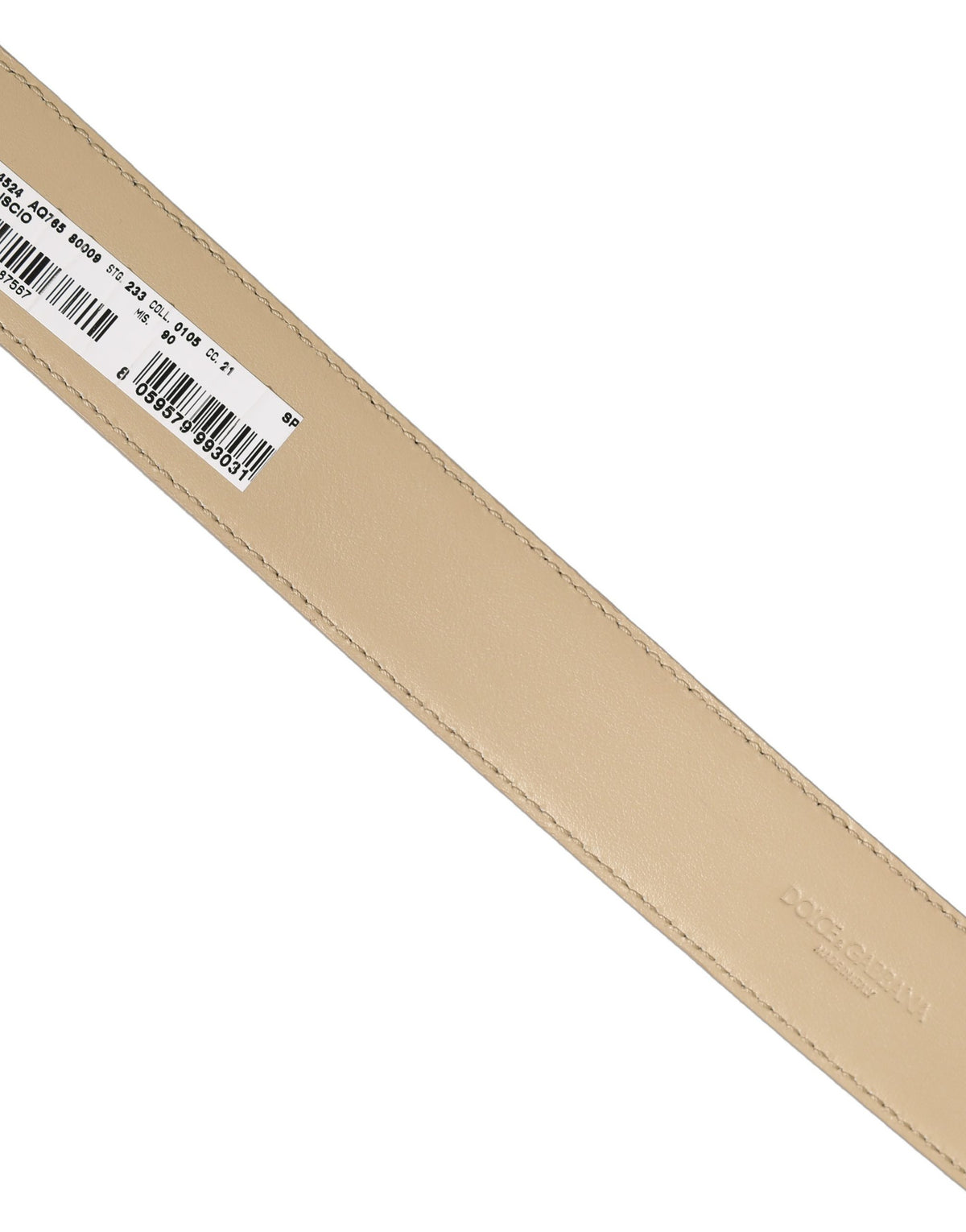 Dolce & Gabbana Beige Leather Belt - Timeless Luxury Accessory