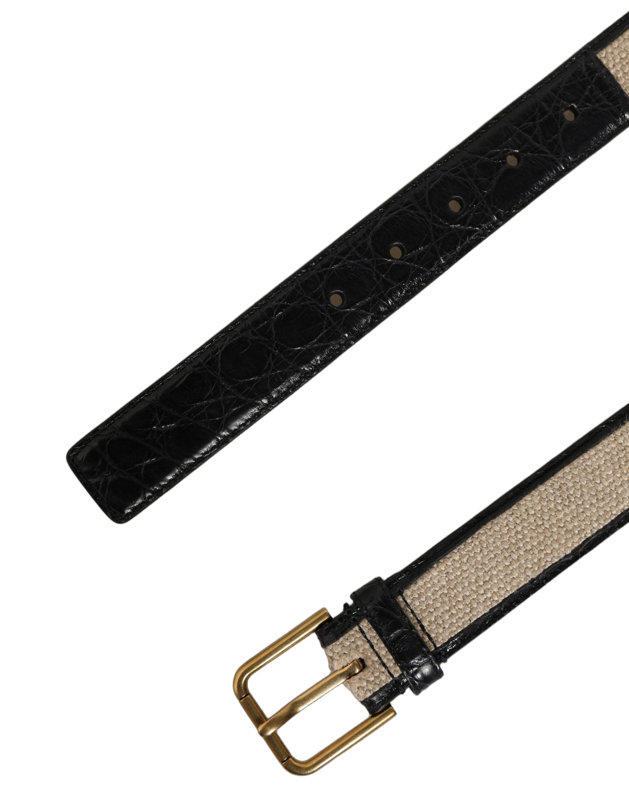 Dolce & Gabbana Woven Leather Belt - Timeless Luxury Accessory