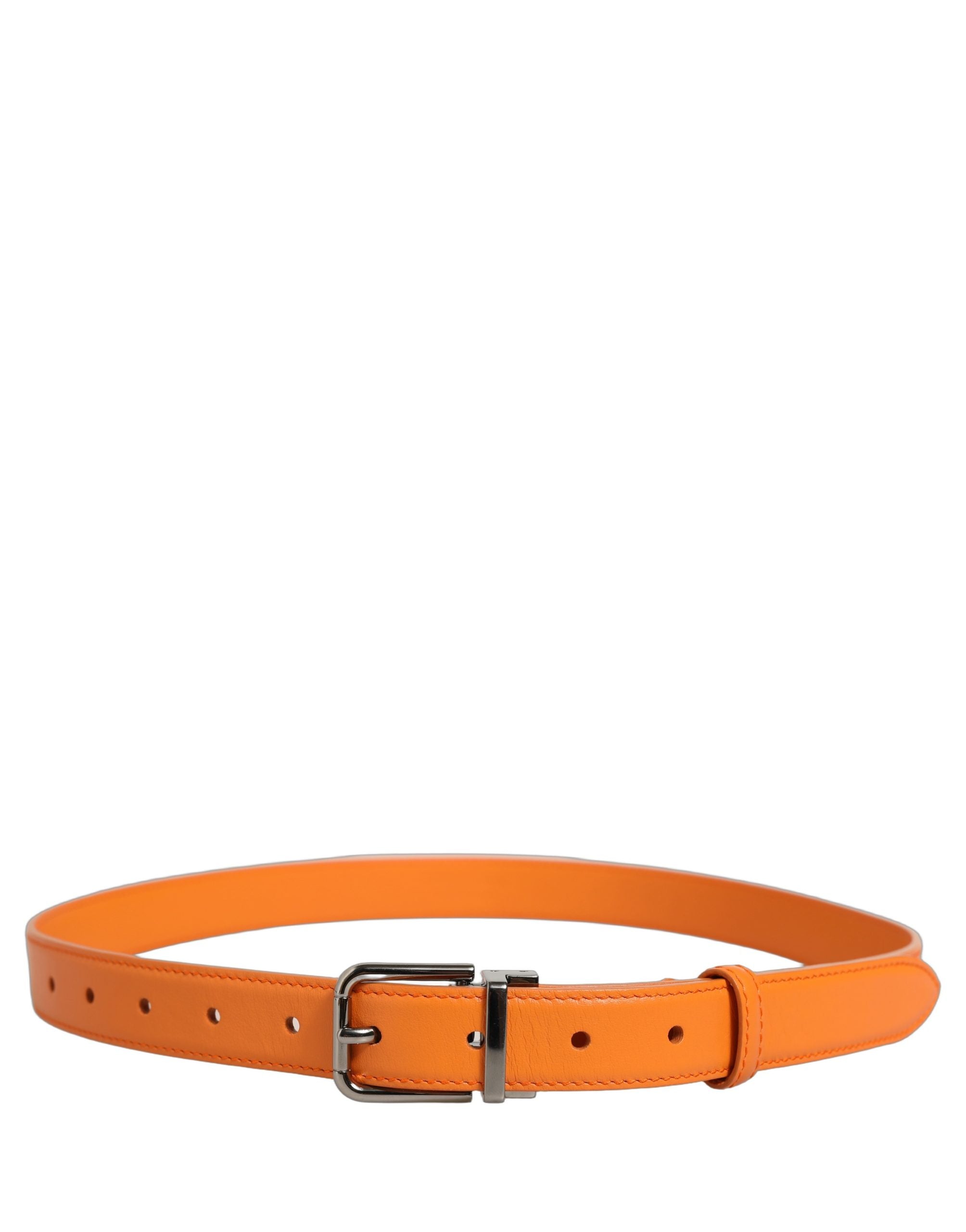 Dolce & Gabbana Orange Leather Belt - Exquisite Luxury Accessory