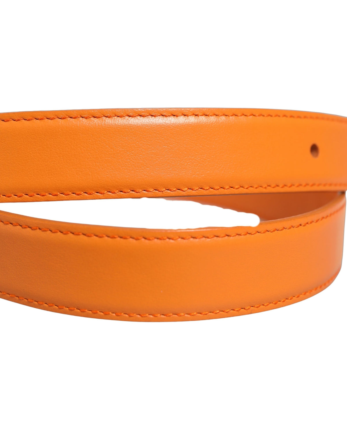 Dolce & Gabbana Orange Leather Belt - Exquisite Luxury Accessory