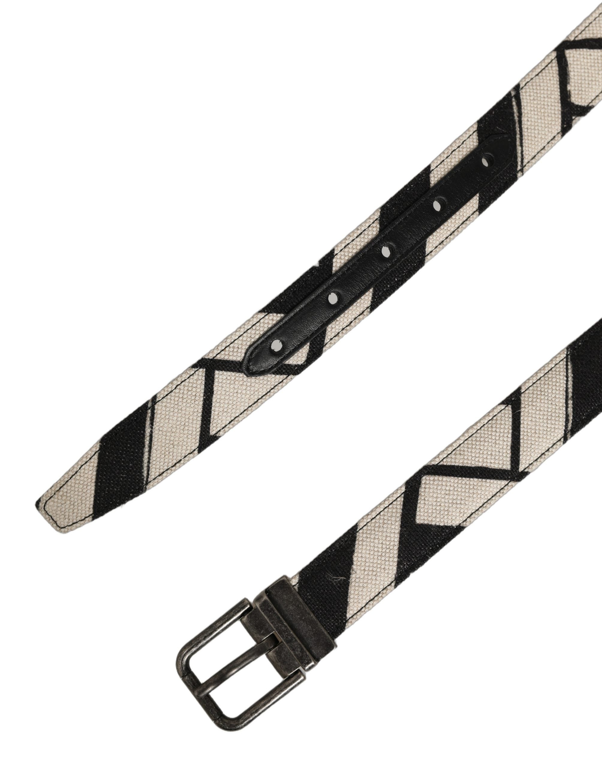 Dolce & Gabbana Black Ivory Buckle Belt - Timeless Luxury Accessory