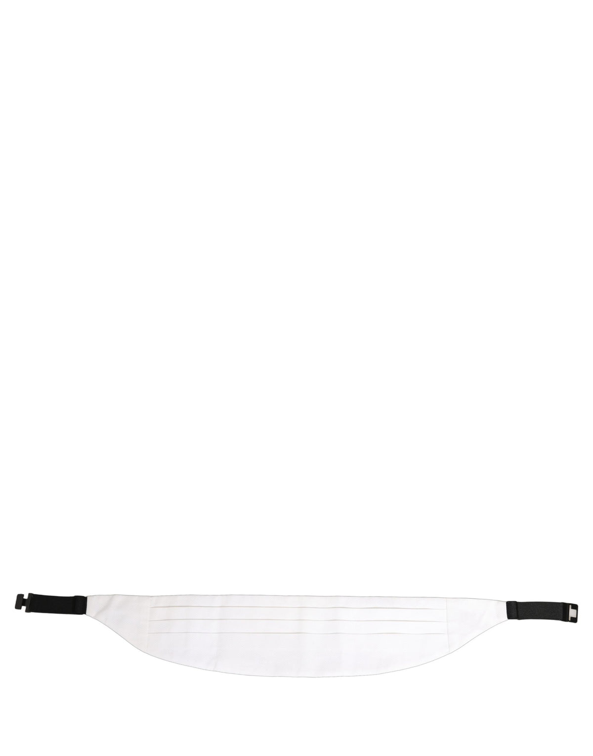 Dolce & Gabbana White Cotton Cummerbund - Elevate Your Elegance