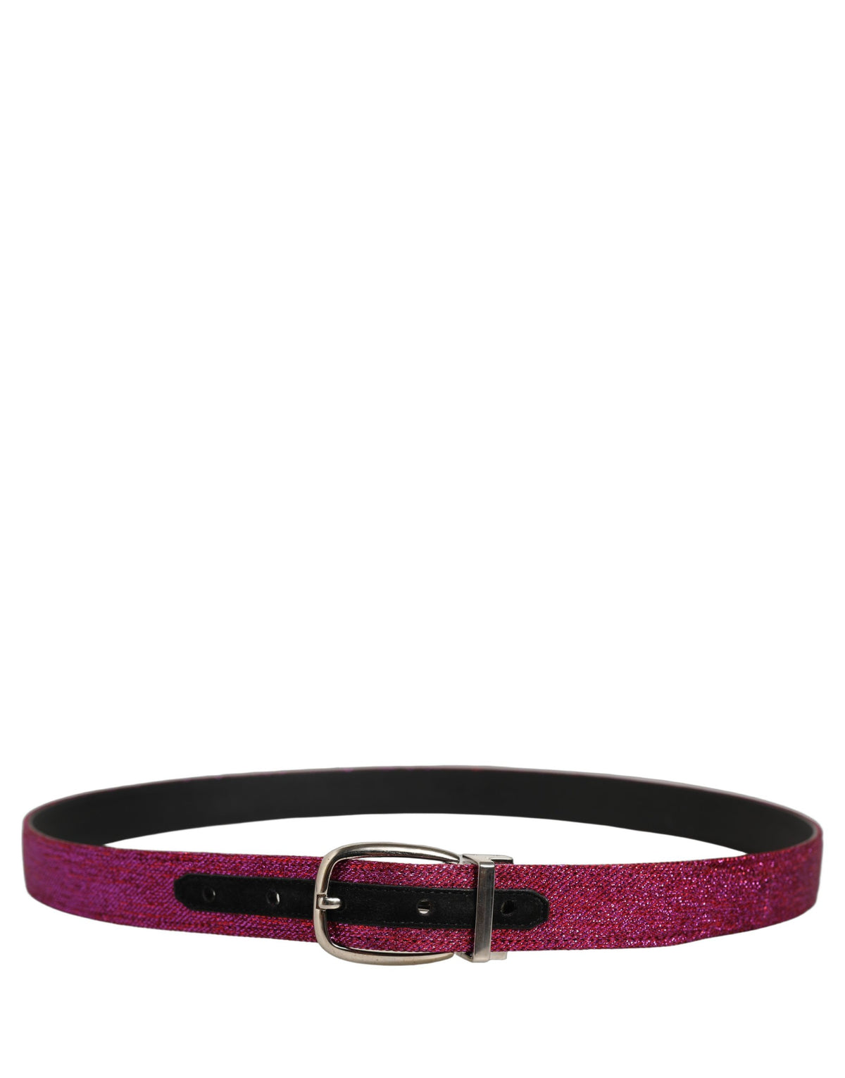 Dolce & Gabbana Fuchsia Glitter Belt - Exquisite Italian Luxury