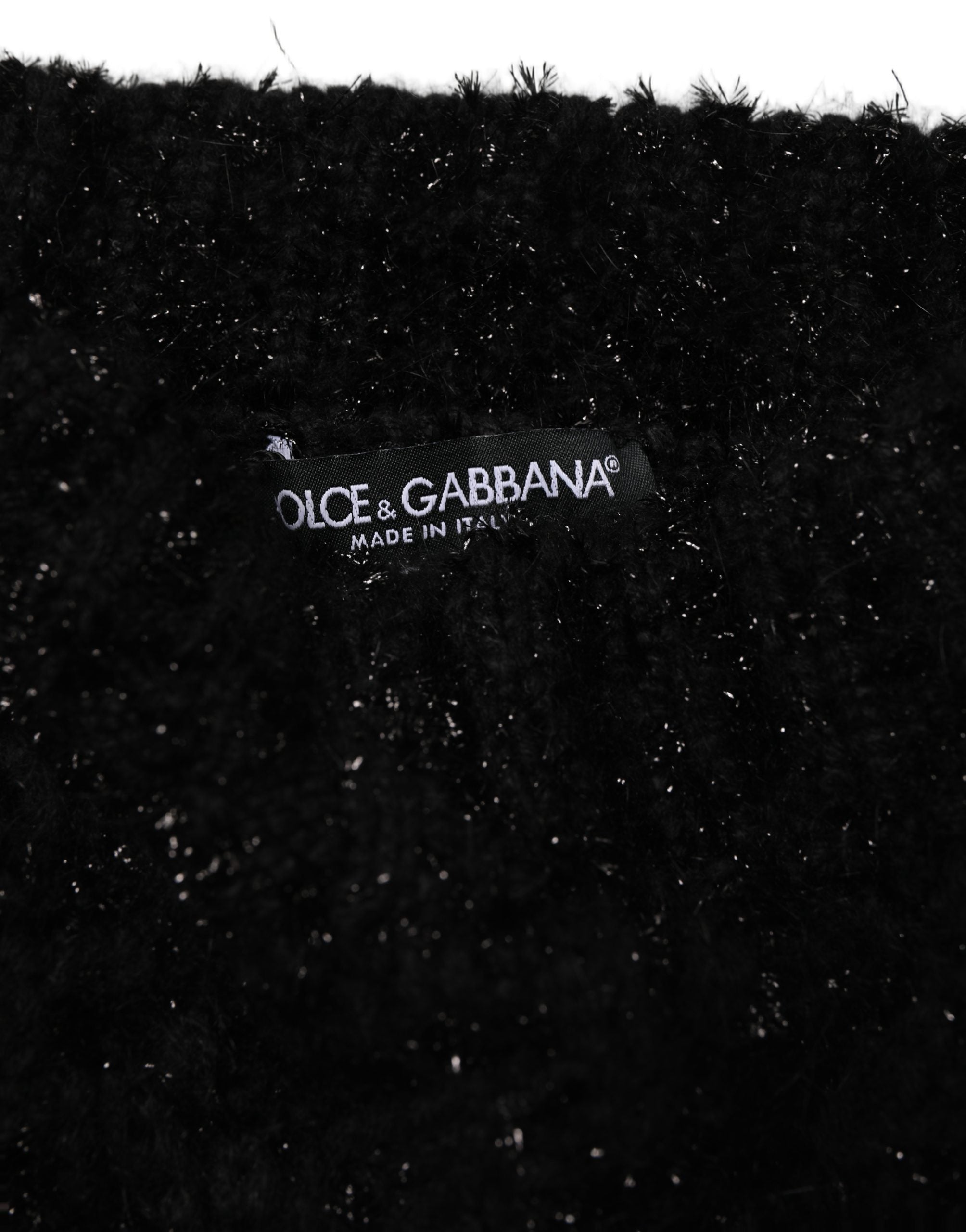 Dolce & Gabbana Black Cashmere Neck Warmer Scarf - Luxury Essentials