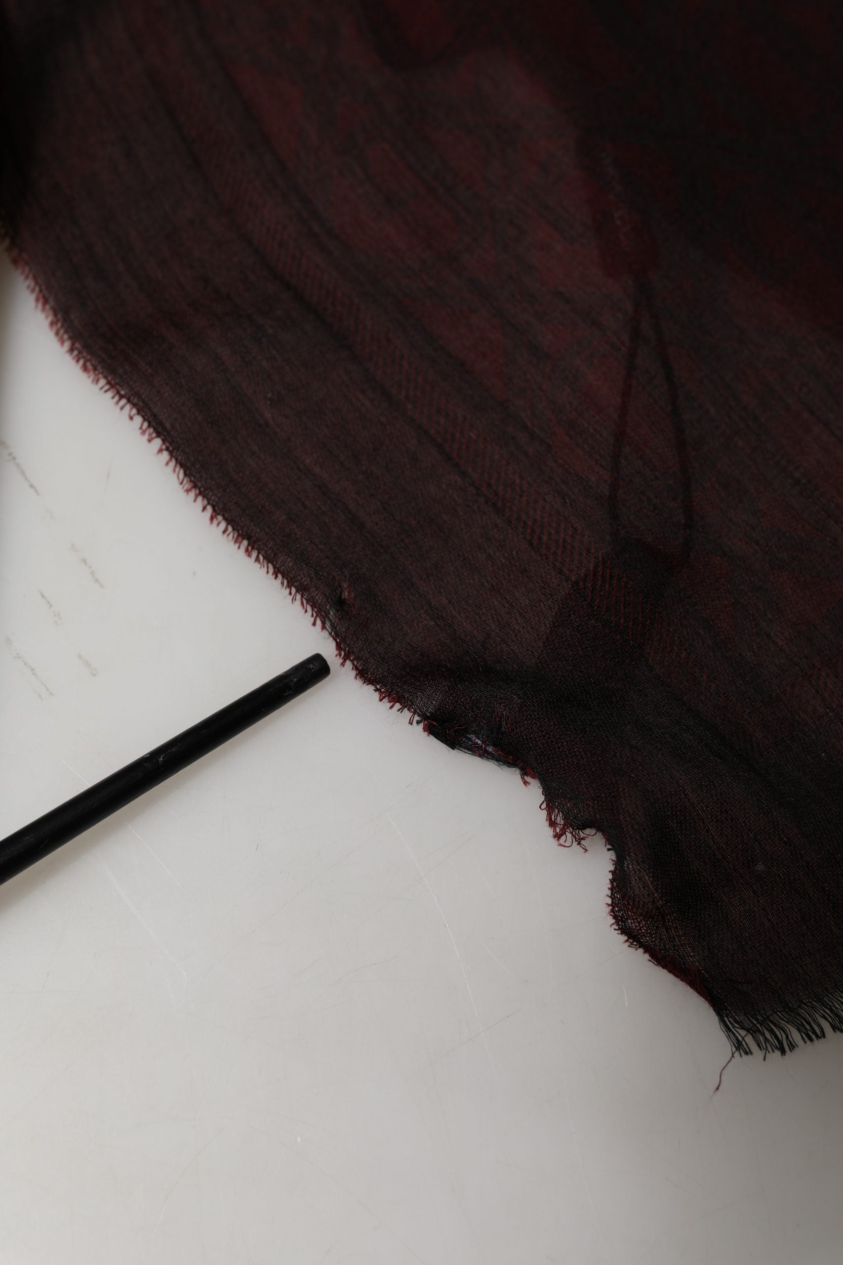 Dolce & Gabbana Dark Red Lace Stole Scarf - Exquisite Luxury