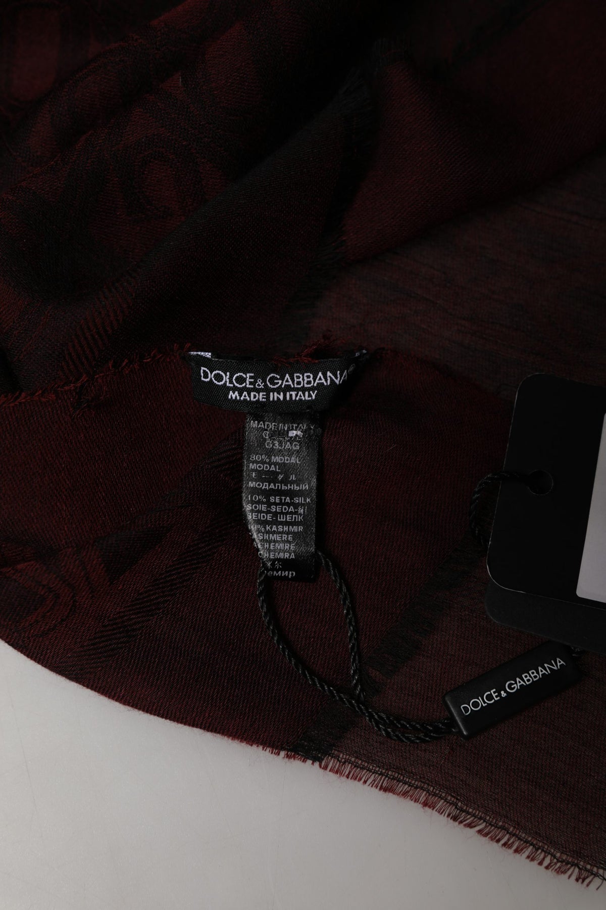 Dolce & Gabbana Dark Red Lace Stole Scarf - Exquisite Luxury