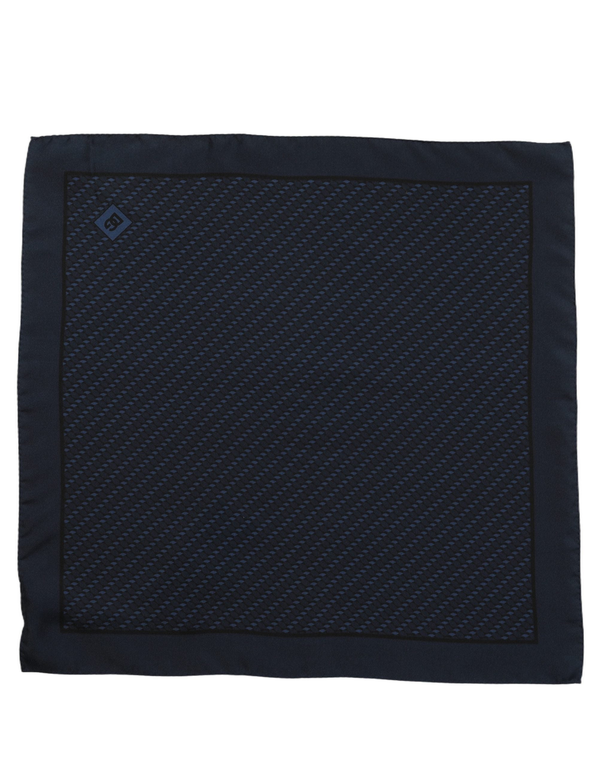 Dolce & Gabbana Dark Blue Silk Pocket Square - Timeless Elegance