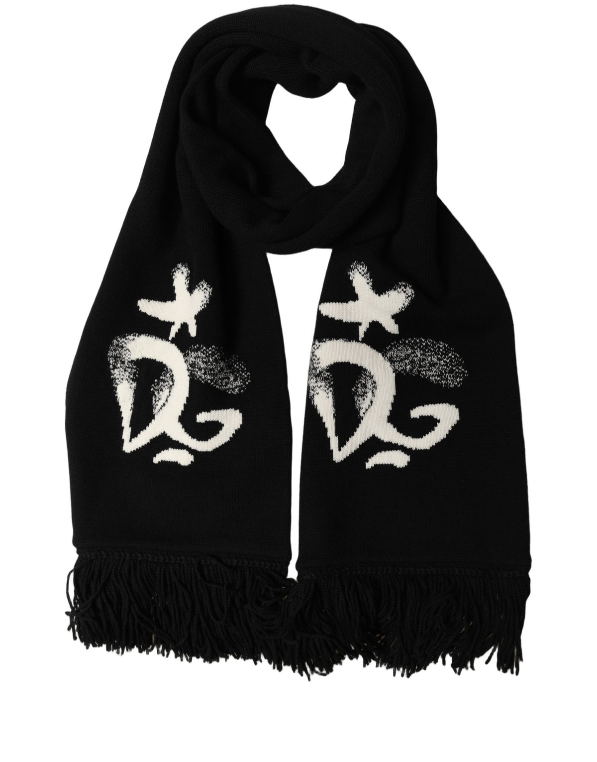 Dolce & Gabbana Black Cashmere Foulard Scarf - Timeless Luxury