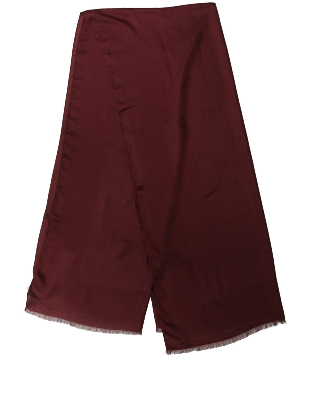 Dolce & Gabbana Lace Stole Scarf - Exquisite Burgundy Elegance