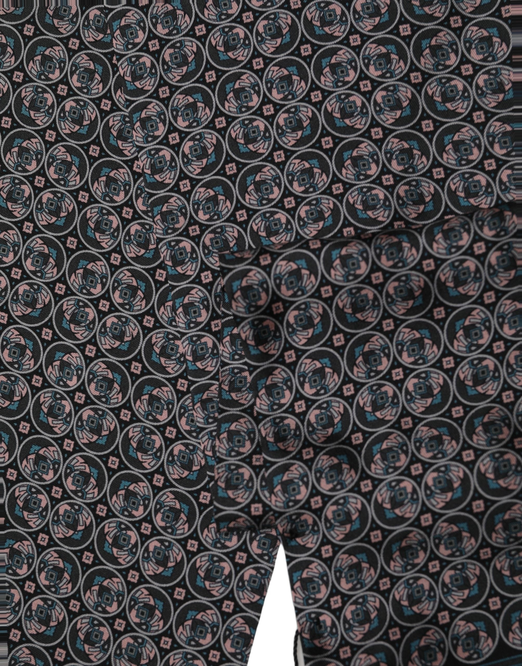 Dolce & Gabbana Black Silk Fringed Shawl Scarf - Timeless Elegance