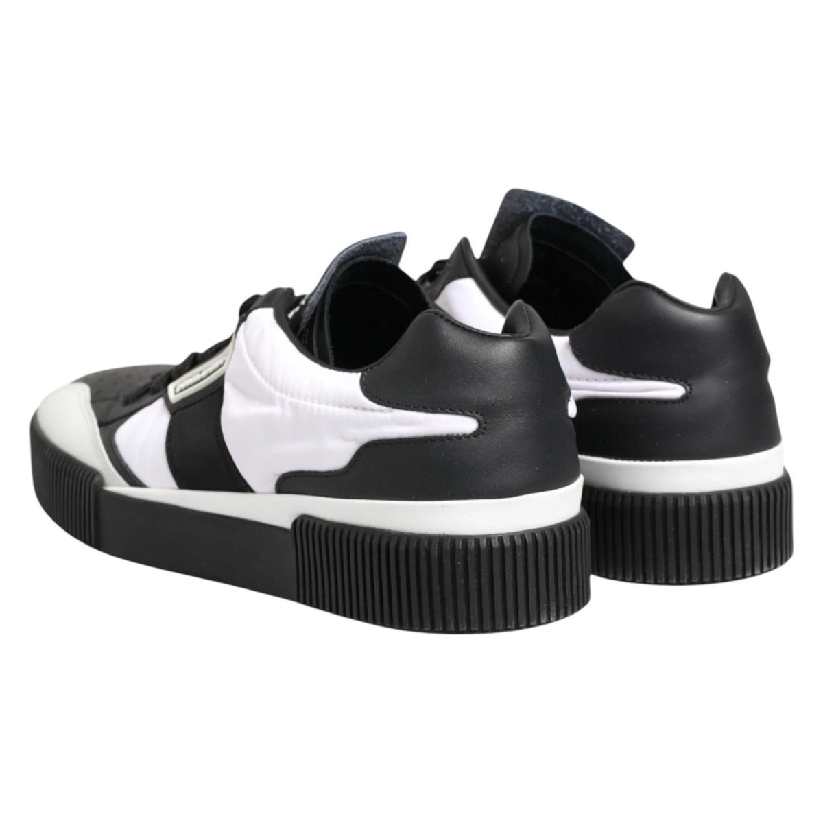 Dolce & Gabbana Black White MIAMI Low Top Sneakers - Luxury Redefined