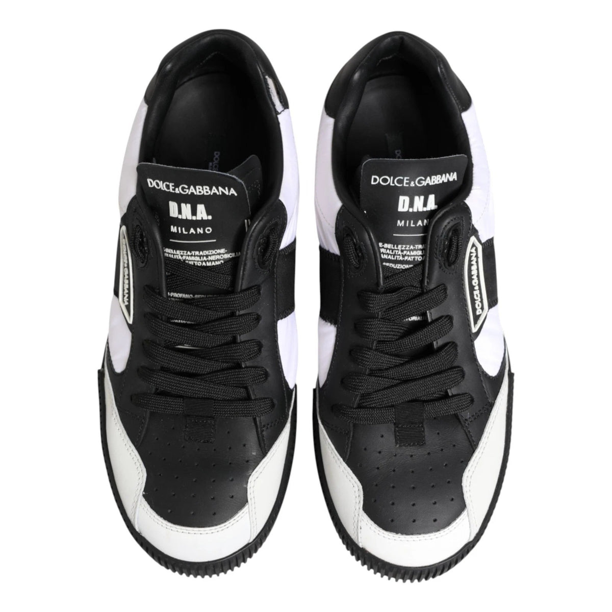 Dolce & Gabbana Black White MIAMI Low Top Sneakers - Luxury Redefined