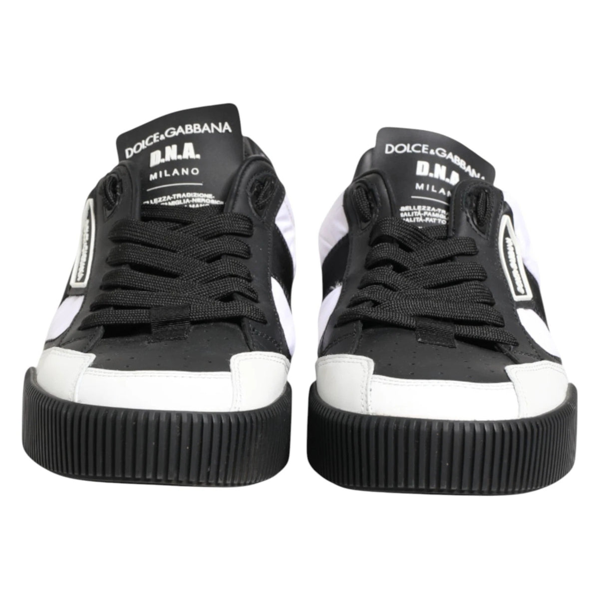 Dolce & Gabbana Black White MIAMI Low Top Sneakers - Luxury Style
