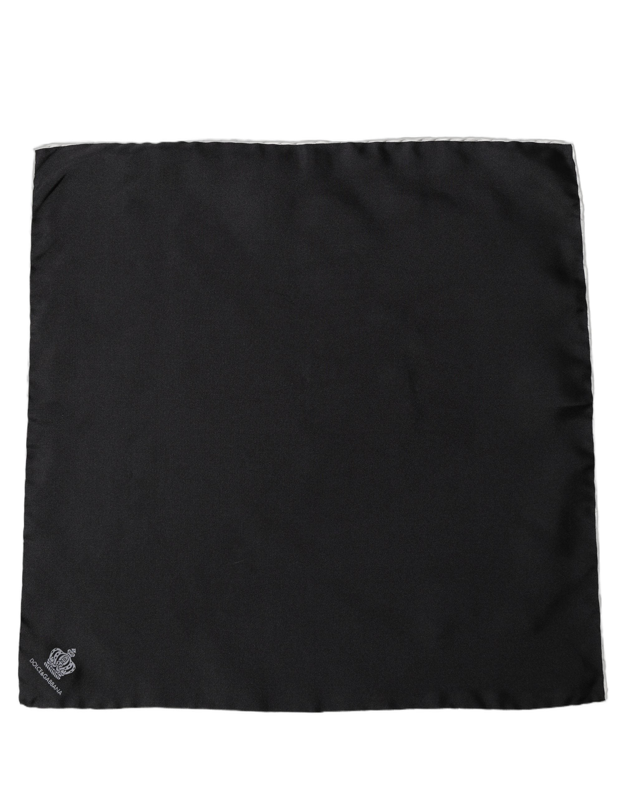 Dolce & Gabbana Black Silk Pocket Square - Timeless Elegance