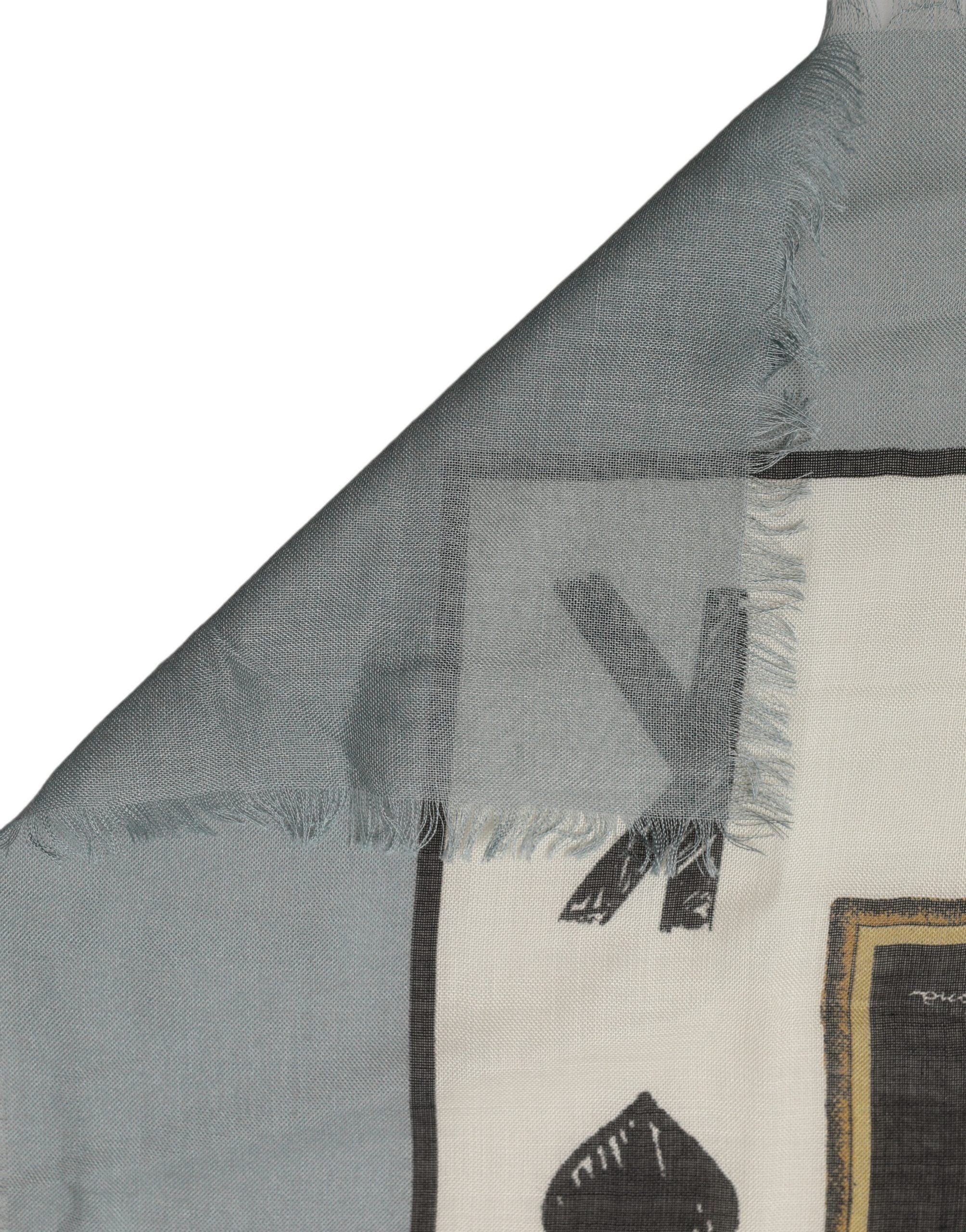 Dolce & Gabbana King of Hearts Foulard Scarf - Luxurious Silk Cashmere